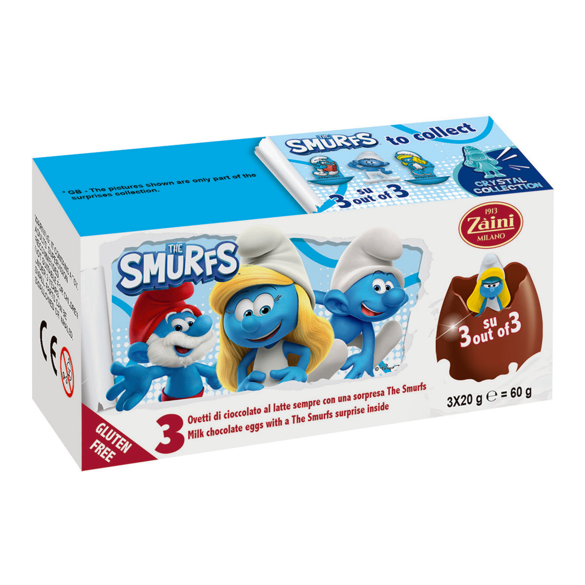 Zaini Smurfs Chocolate Surprise Egg 60g