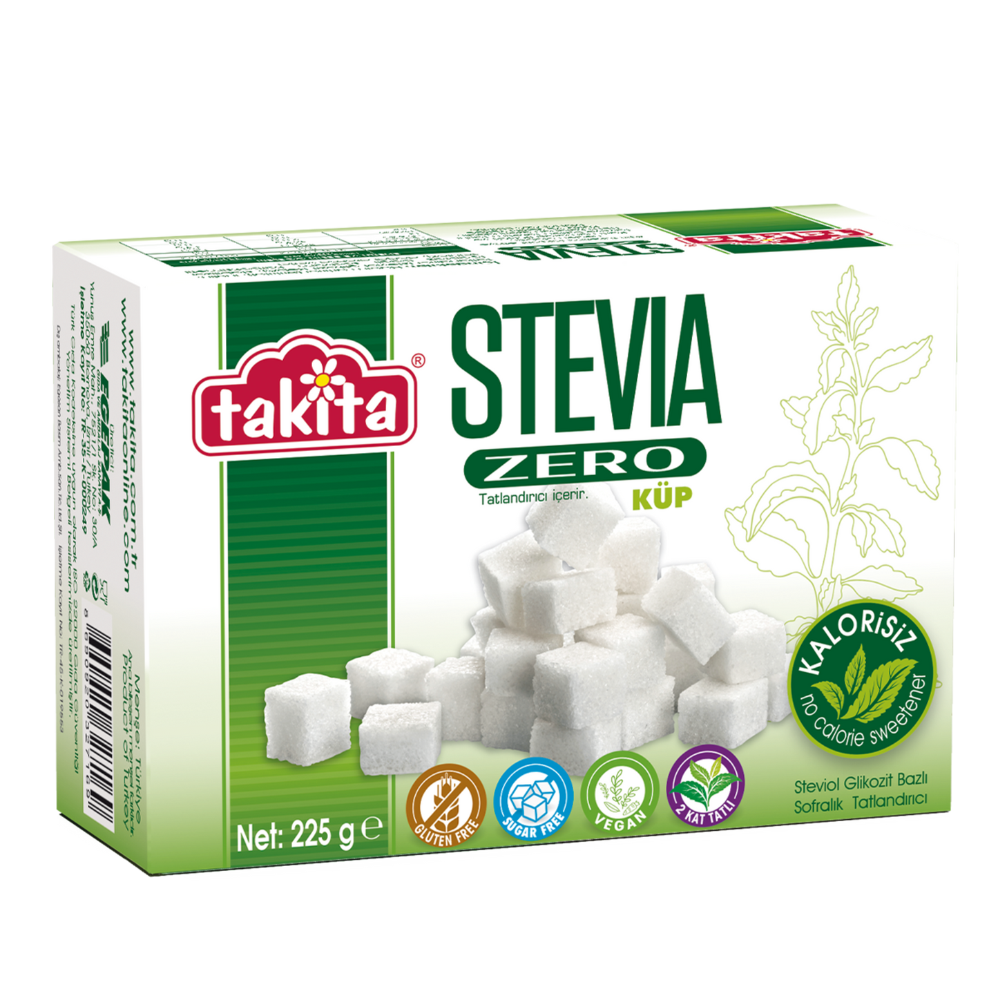 Takita  Stevia Zero Küp Tatlandırıcı 225 G
