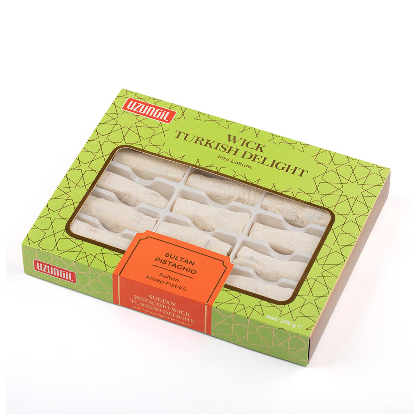 Uzungil Sultan Delight with Pistachio (Antep Fıstıklı Fitil Lokum) 275g