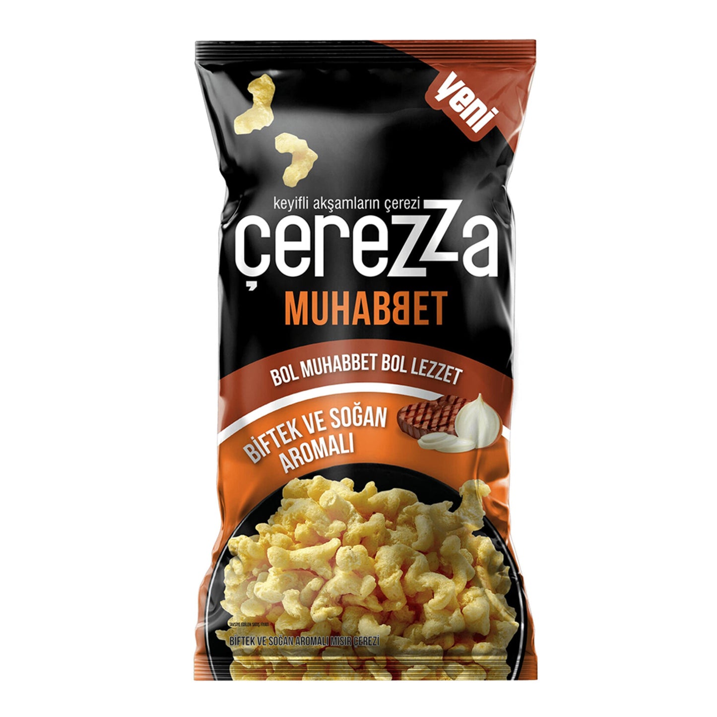 Çerezza Beef Steak & Onion Flavored Corn Snack 60 G