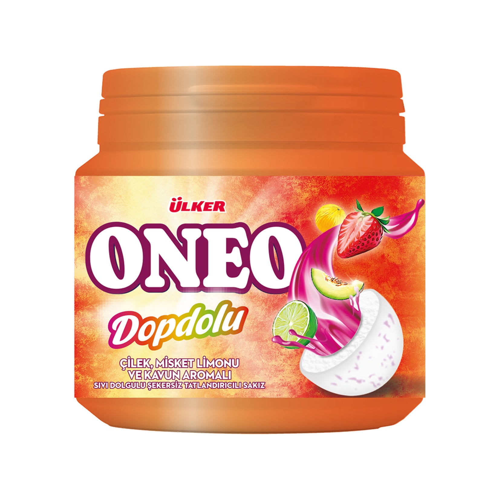 Ülker Oneo Fruit Flavored Filled Bottle Gum 76g