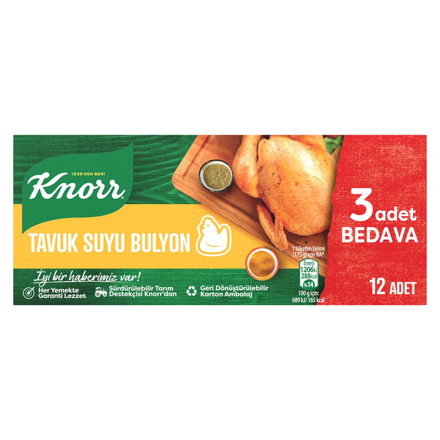 Knorr Tavuk Suyu Bulyon 12 Adet 120 G
