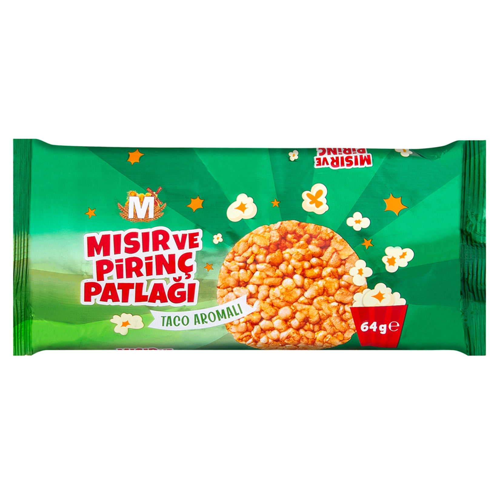 Migros Taco-Flavored Corn and Rice Puffs (Taco Aromalı Mısır ve Pirinç Patlağı) 64 G