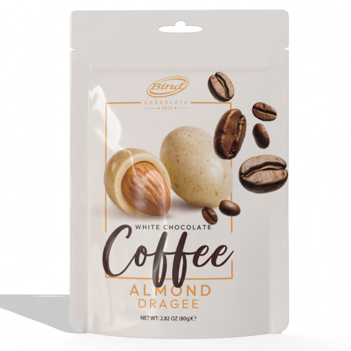Bind Coffee White Chocolate Coated Almonds (Kahveli Beyaz Çikolata Kaplı Badem) 80 G