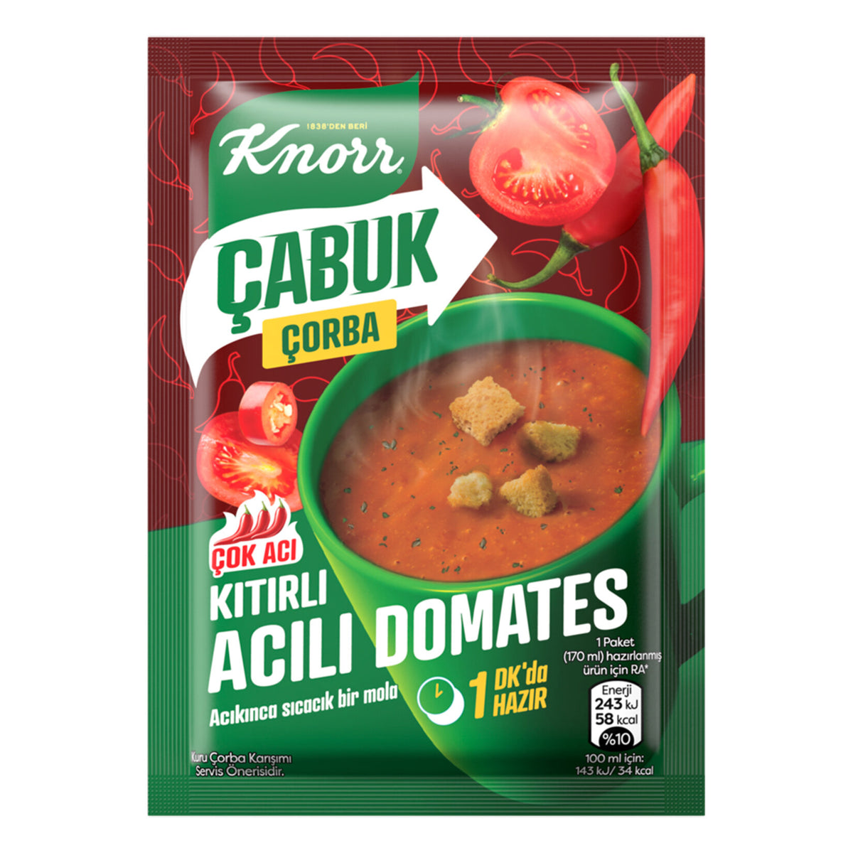 Knorr Instant Soup with Crunchy Spicy Tomato 22g