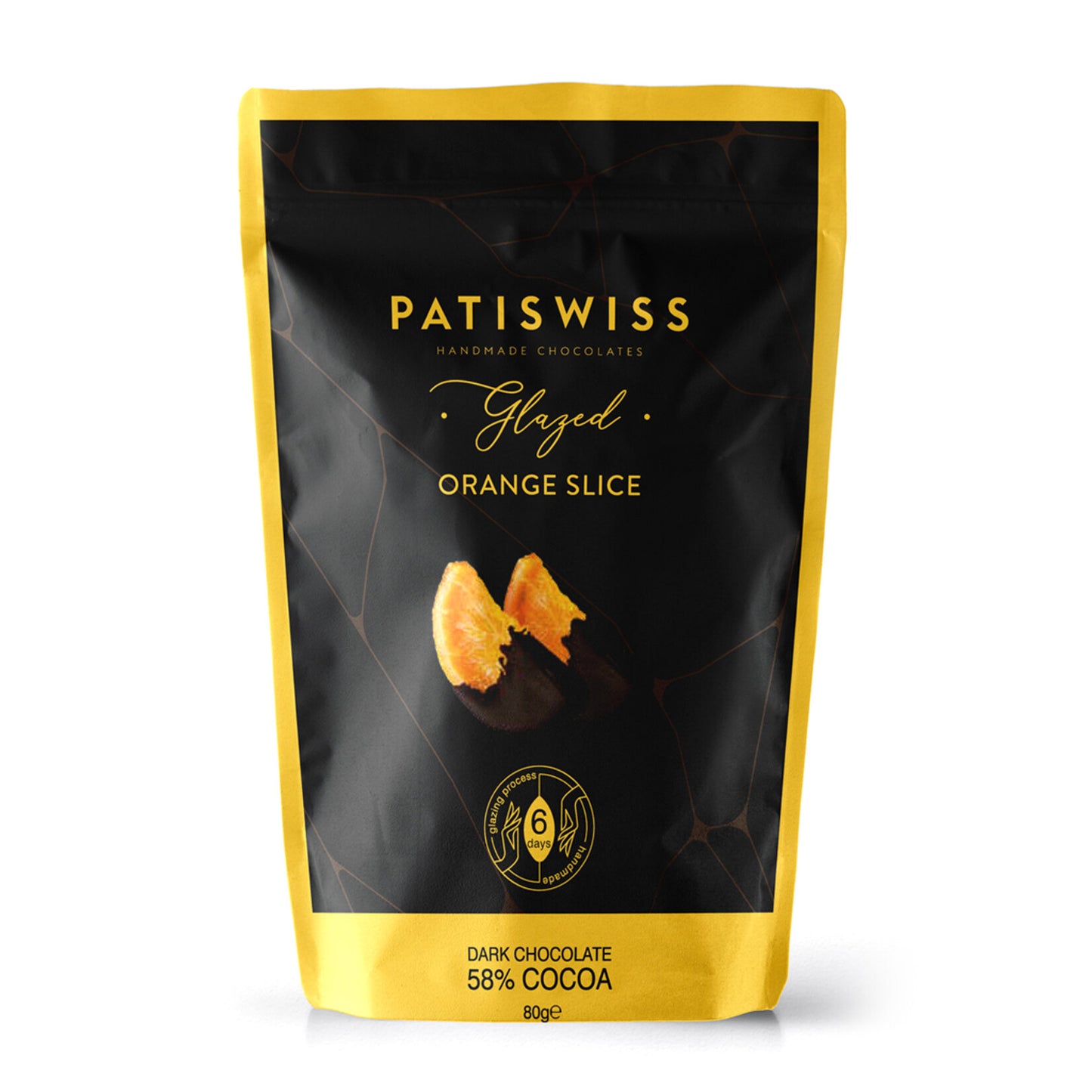 Patiswiss Dark Chocolate Covered Orange Slices, 80 G