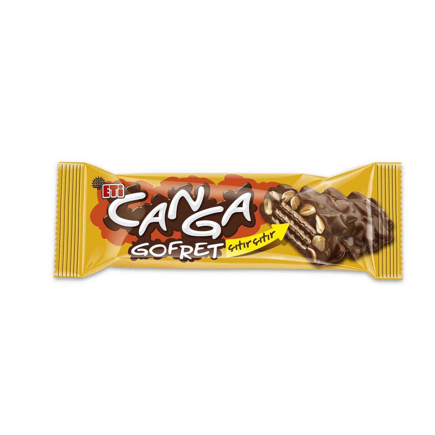 Eti Canga Peanut Coated Hazelnut Cream Wafer (Canga Yerfıstığı Kaplı Fındık Kremalı Gofret) 34g