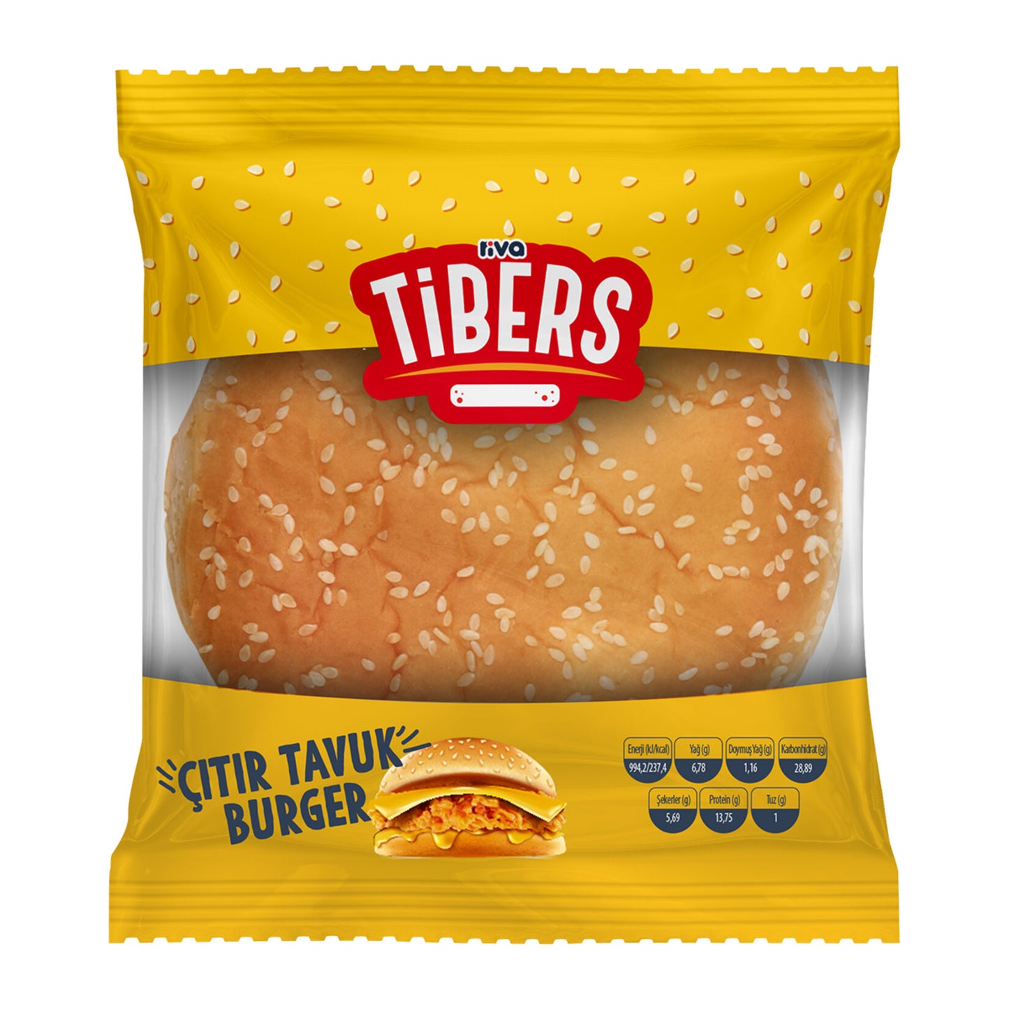 Tibers Çıtır Tavuk Burger 180 G