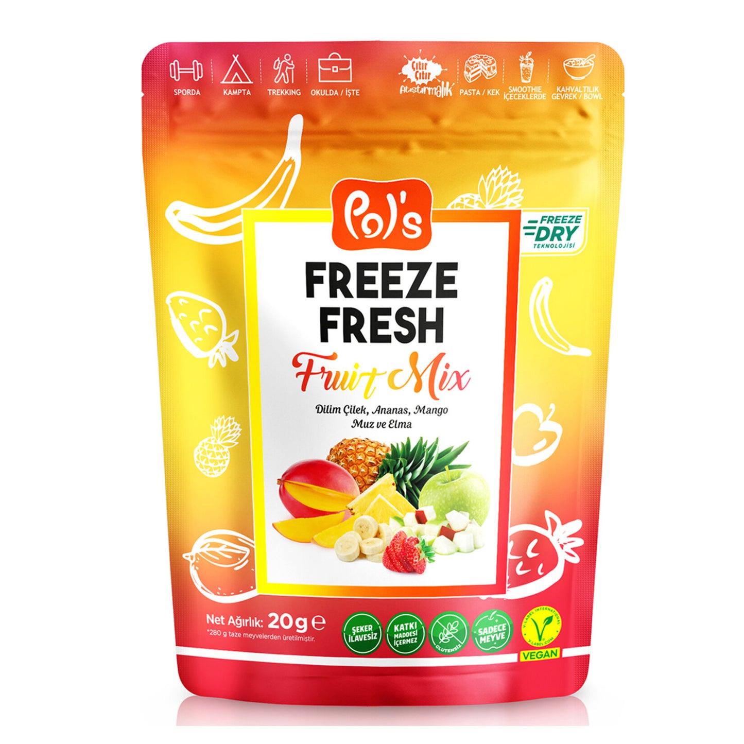 Pols Freeze Fresh Fruit Mix 20G
