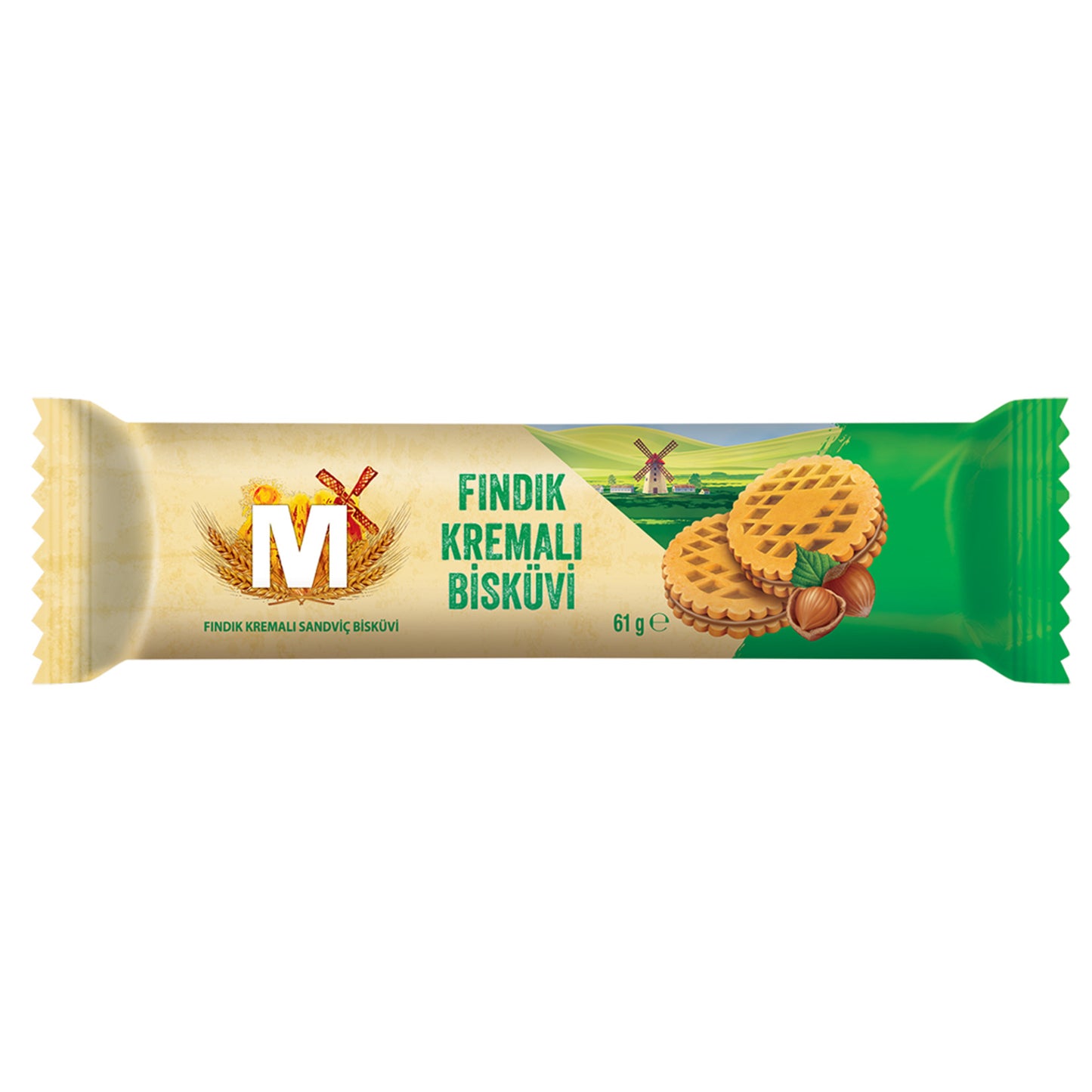 Migros Hazelnut Cream Sandwich Biscuit (Fındık Kremalı Sanviç Bisküvi) 61 G