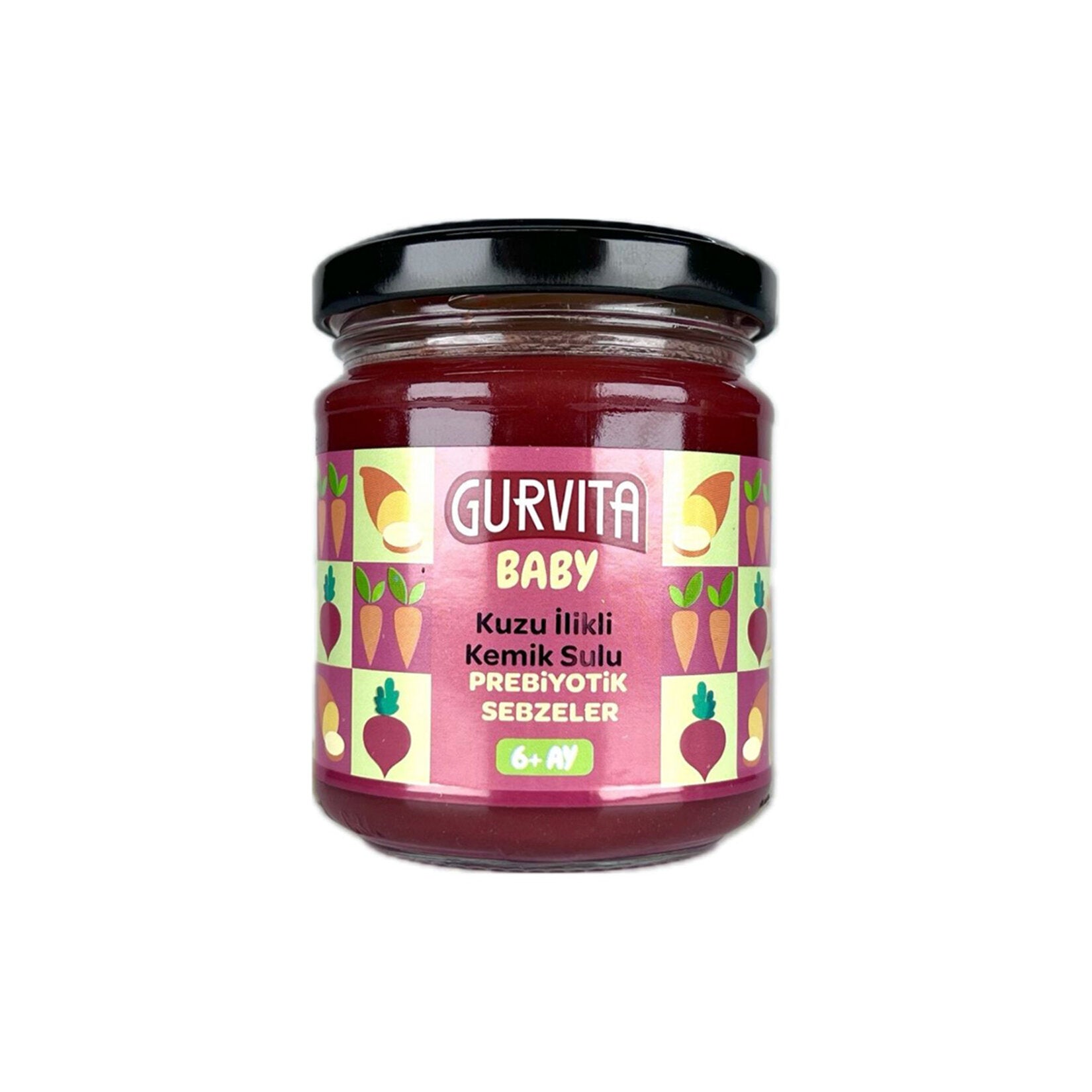 Gurvita Baby Lamb Bone Broth Prebiotic Vegetables (Kuzu İlikli Kemik Sulu Prebiyotik Sebzeler) 165g