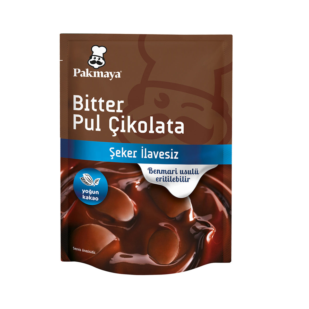 Pakmaya Sugar-Free Dark Chocolate Flakes (Şeker İlavesiz Bitter Pul Çikolata) 70g