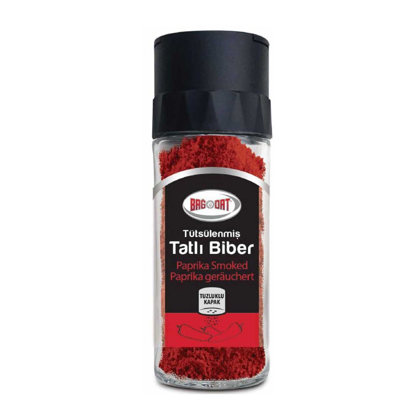 Bağdat Smoked Sweet Paprika in Glass Shaker (Tütsülenmiş Tatlı Biber) 48 G