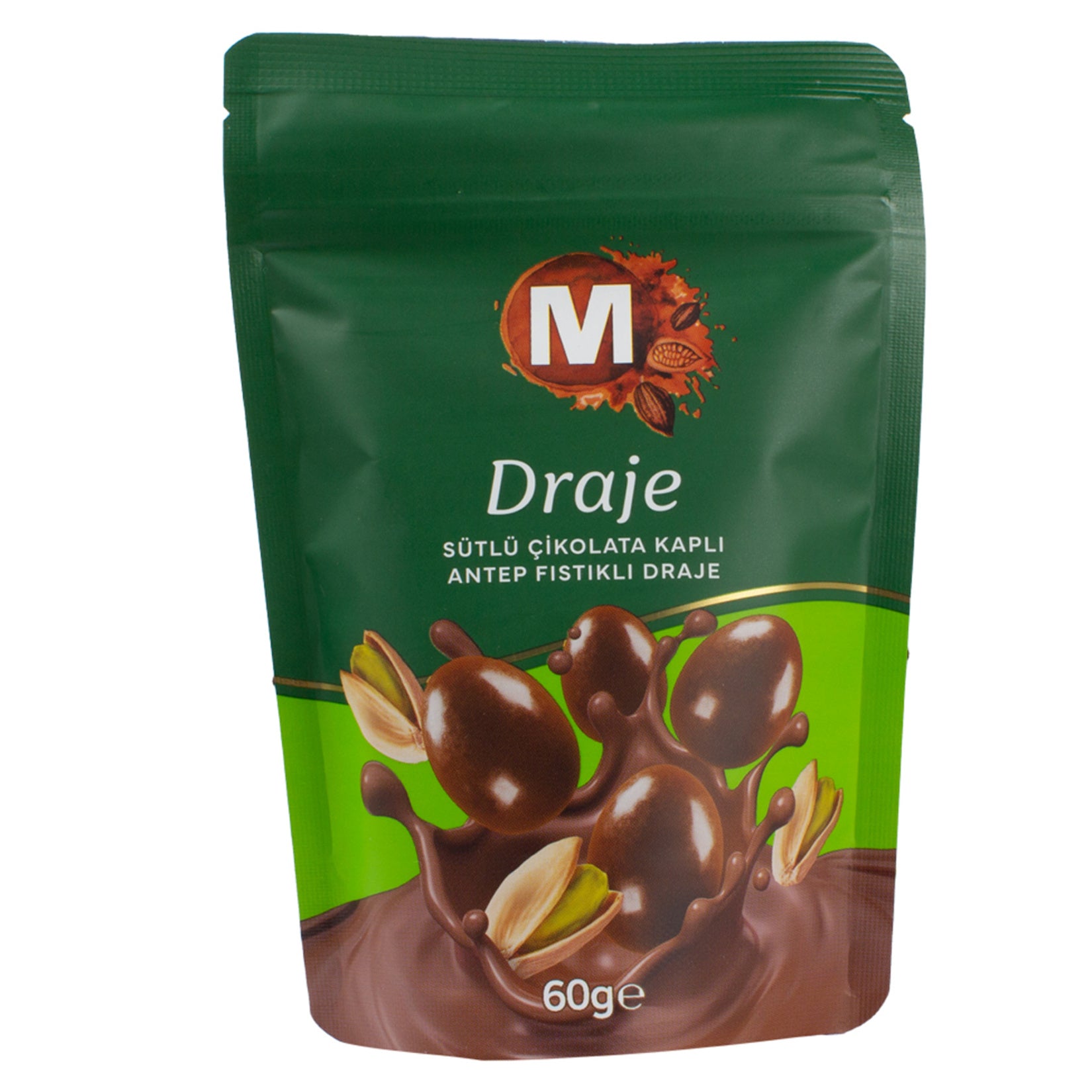 Migros Milk Chocolate Covered Pistachio Dragee 60g