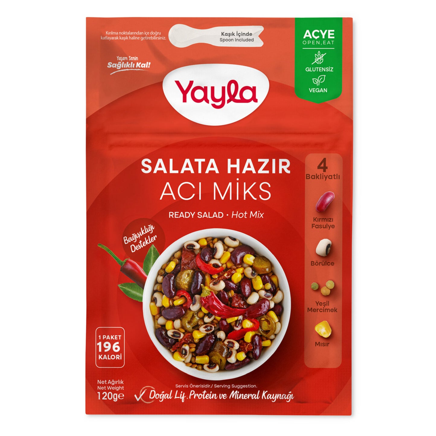 Yayla Salata Hazır Acı Miks (Ready Spicy Salad Mix) 120 G
