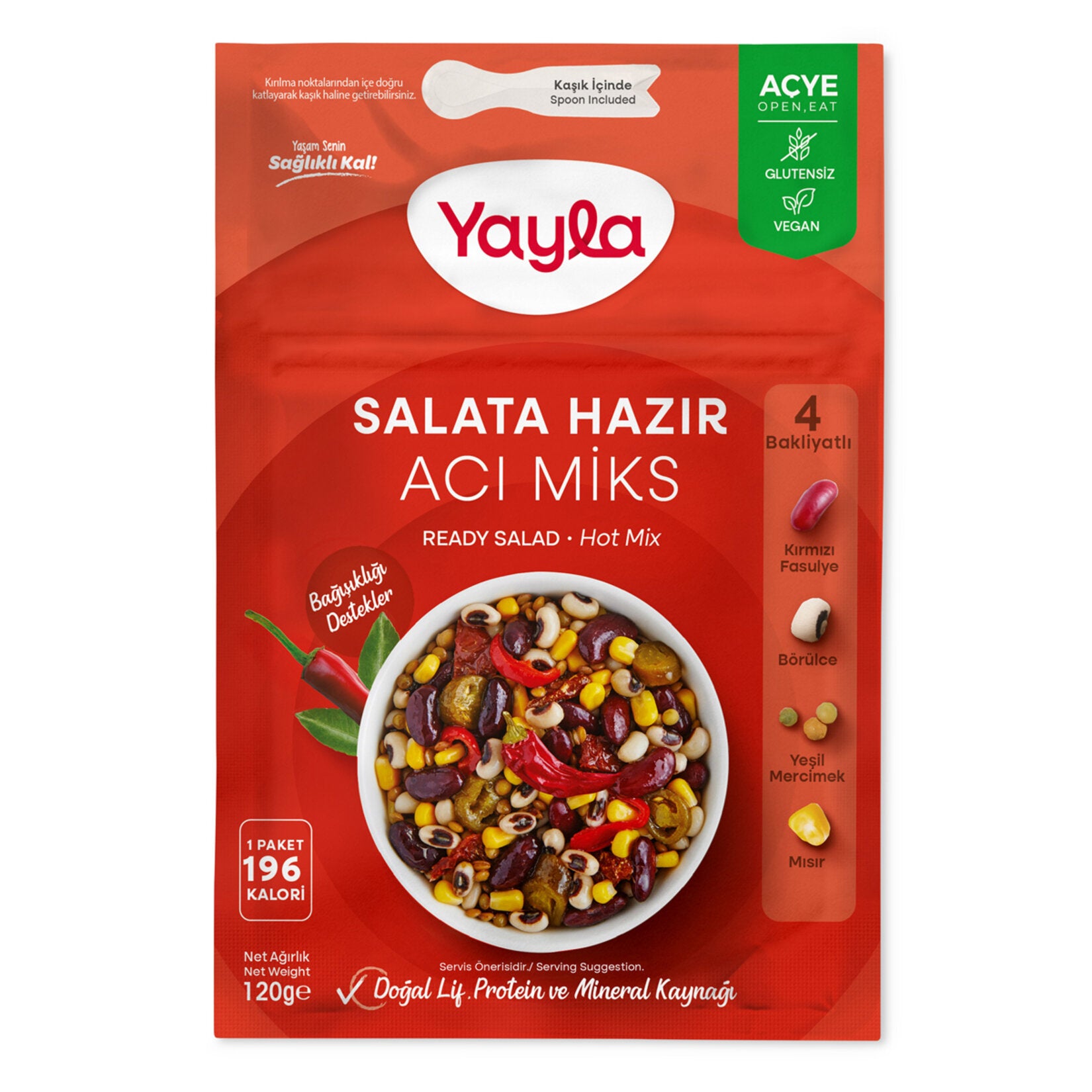Yayla Salata Hazır Acı Miks (Ready Spicy Salad Mix) 120 G