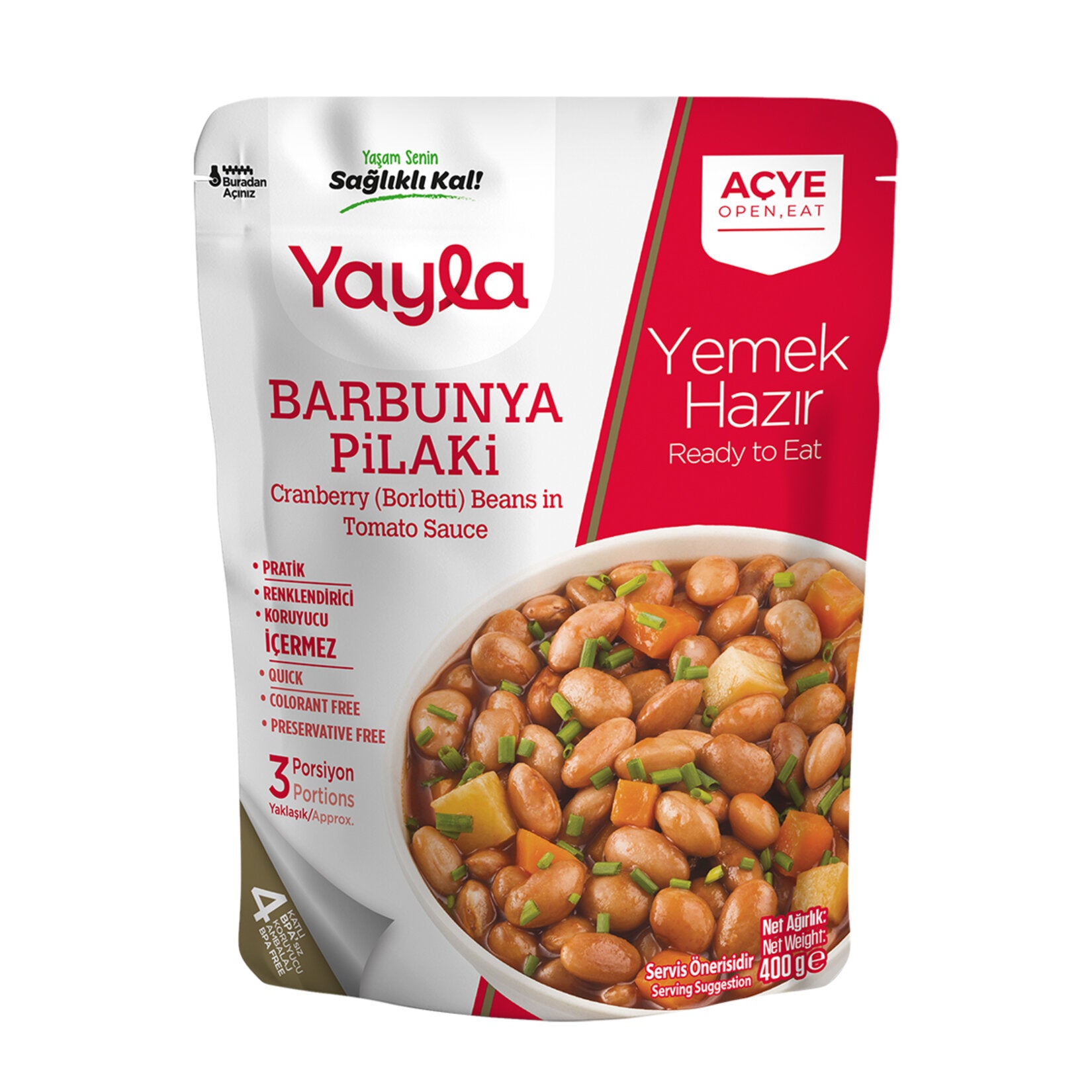 Yayla Ready Meal Green Bean Pilaf (Barbunya Pilaki) 400g