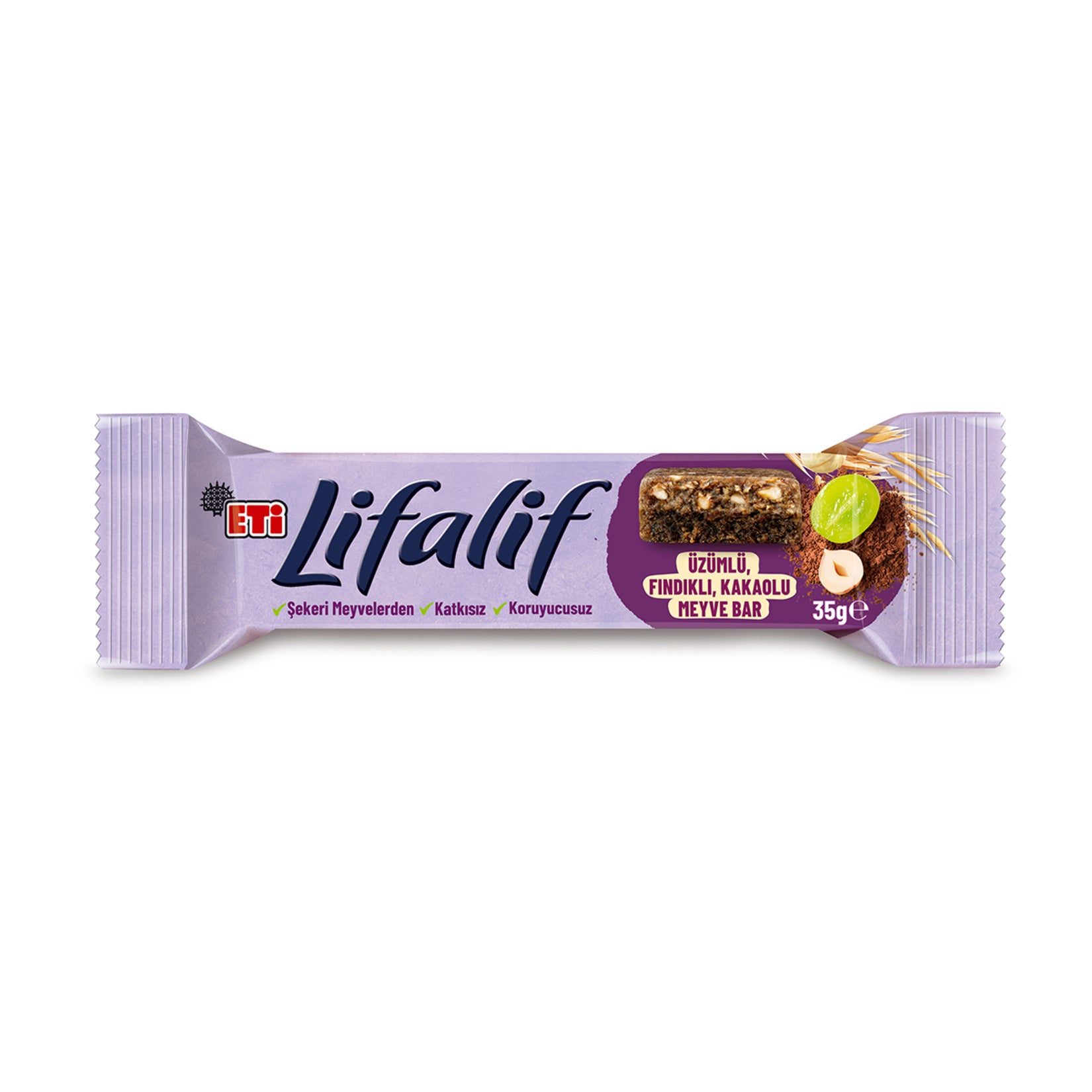 Eti Lifalif Fruit Bar with Raisins and Hazelnuts Cocoa 35 G