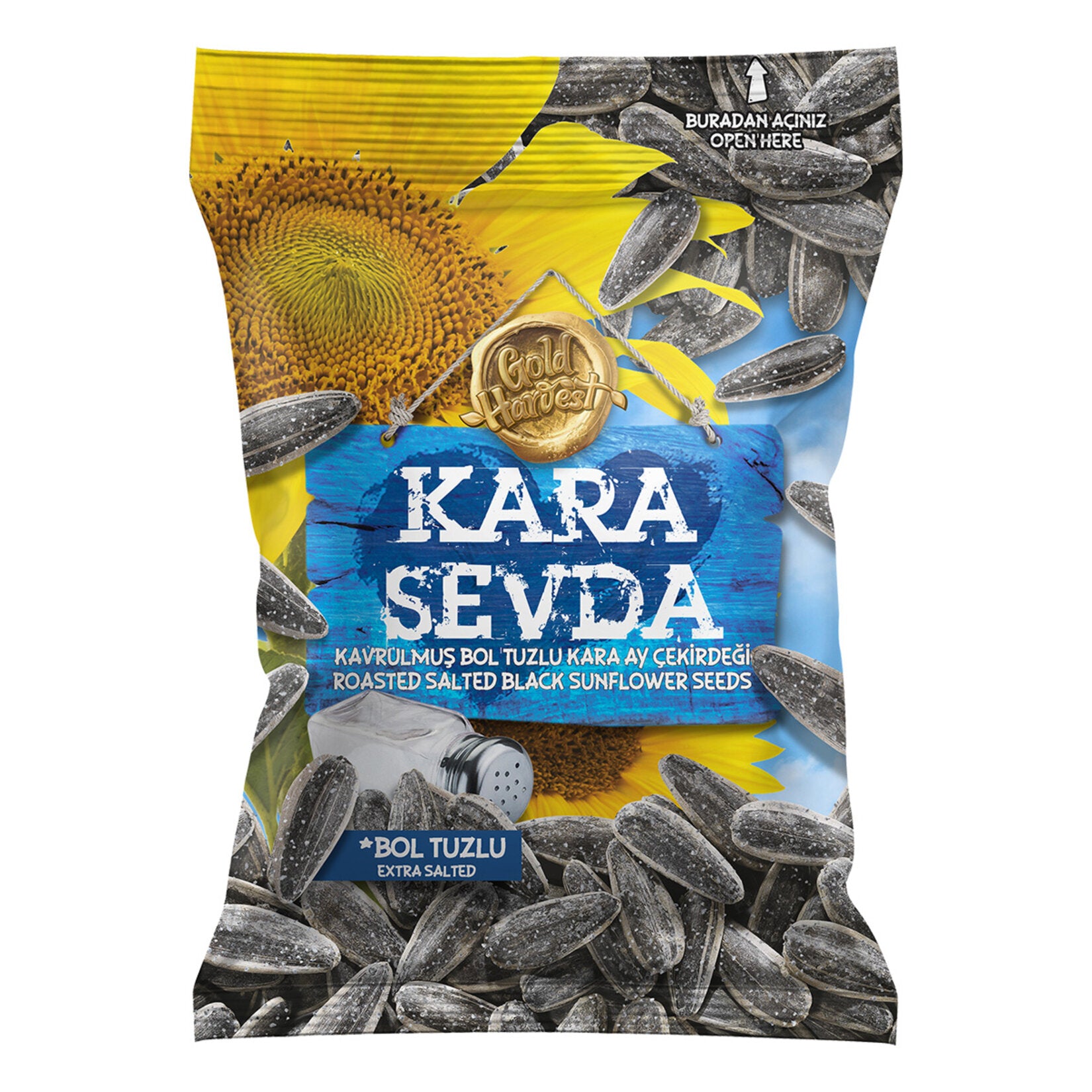 Kara Sevda Local Salted Black Sunflower Seeds 135 G