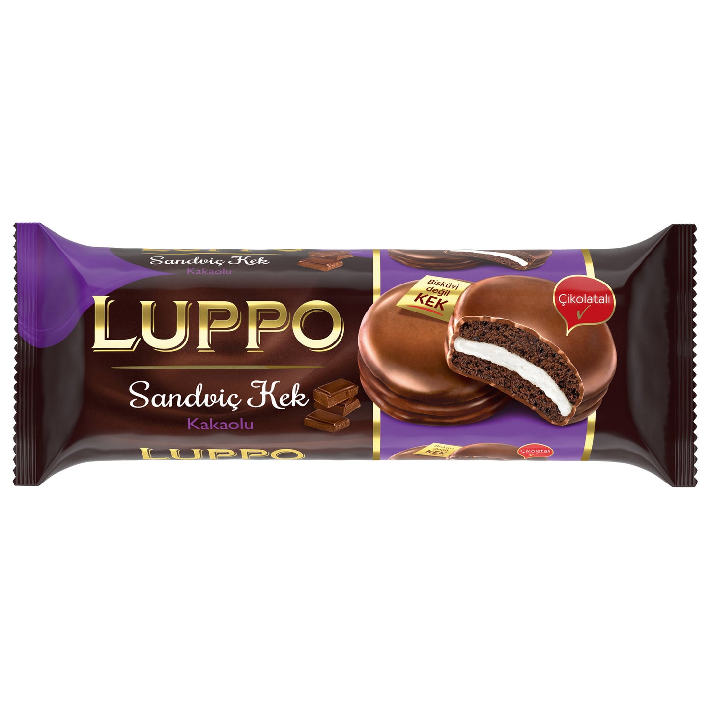 Luppo Cocoa Sandwich Cake 8-Pack 184 G