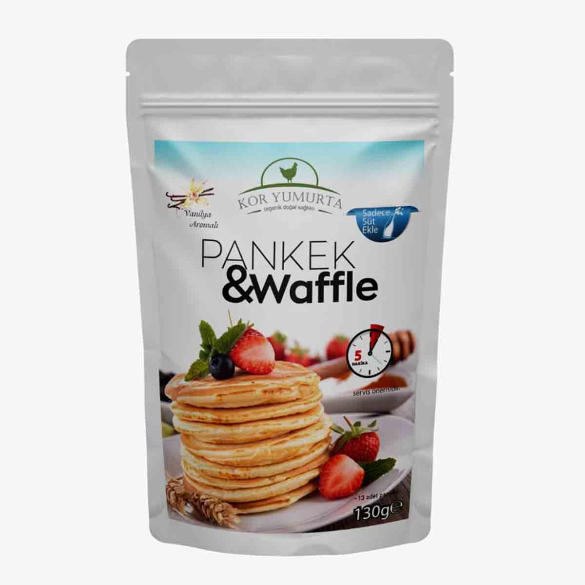 Kor Vanilla Flavored Pancake Waffle Mix (Pankek Waffle Karışımı) 130g