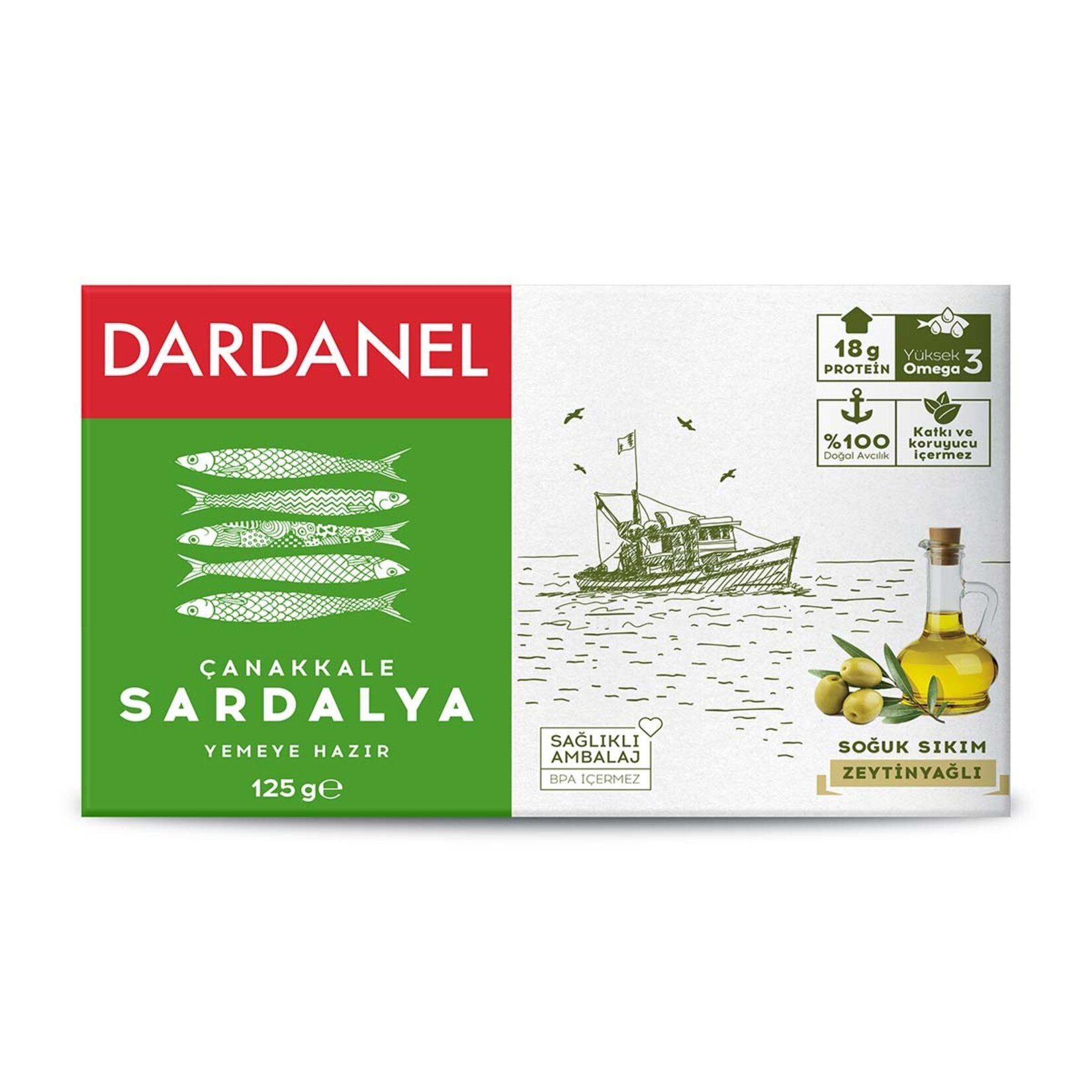 Dardanel Zeytinyağlı Sardalya 125 G