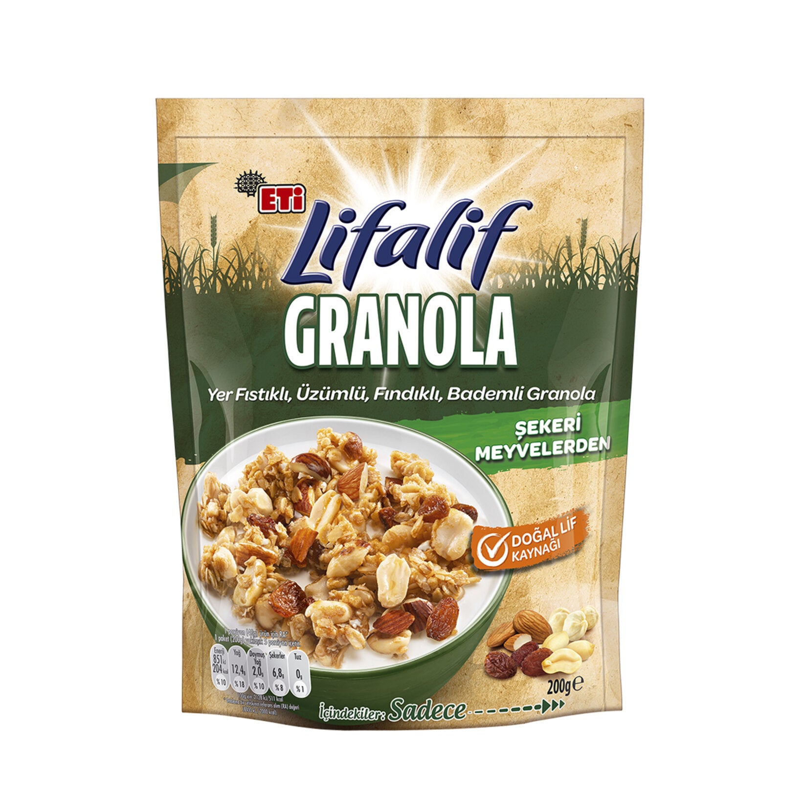 Lifalif Granola with Nuts 200 G (Lifalif Granola, Kuruyemişli)