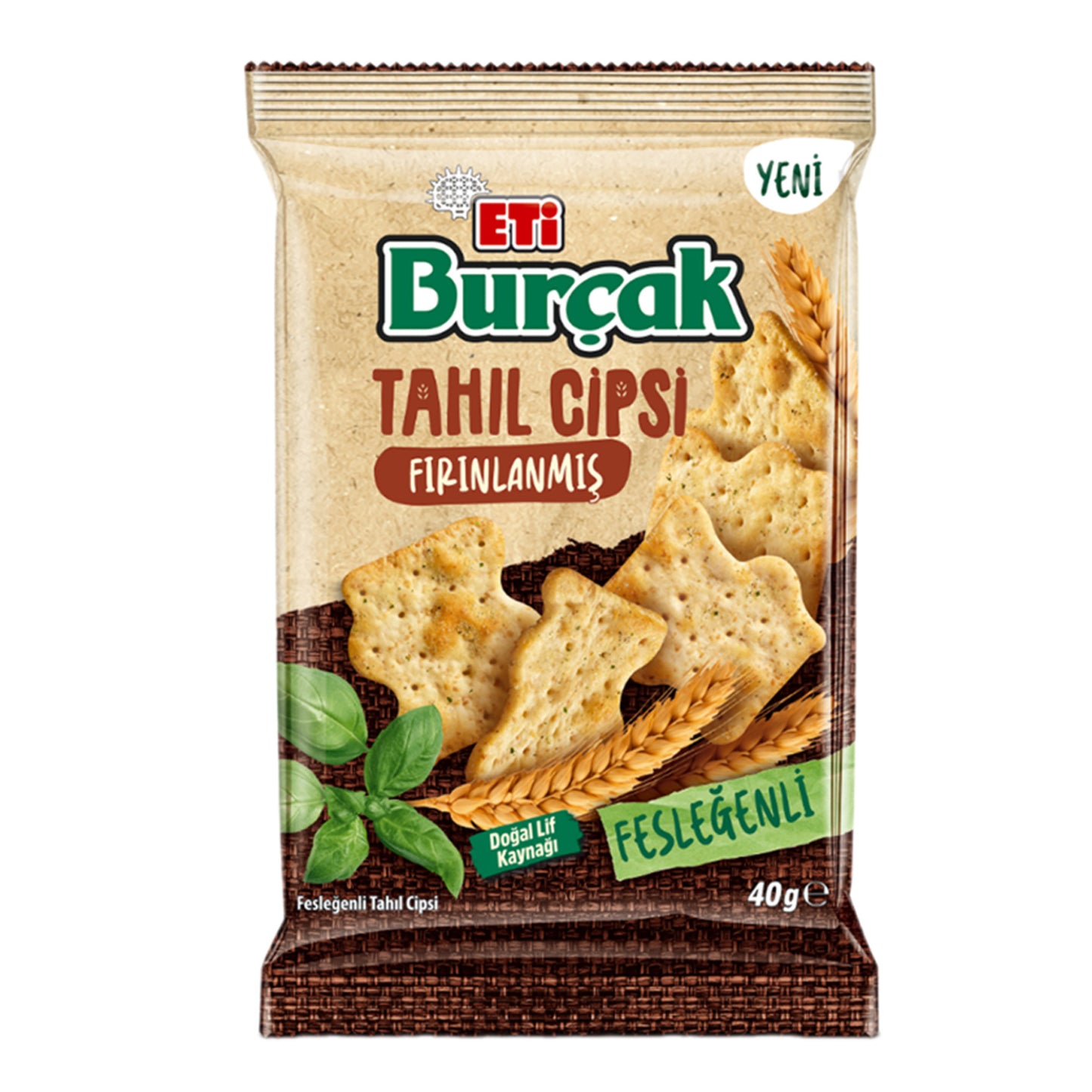 Eti Burçak Grain Chips with Basil 40g