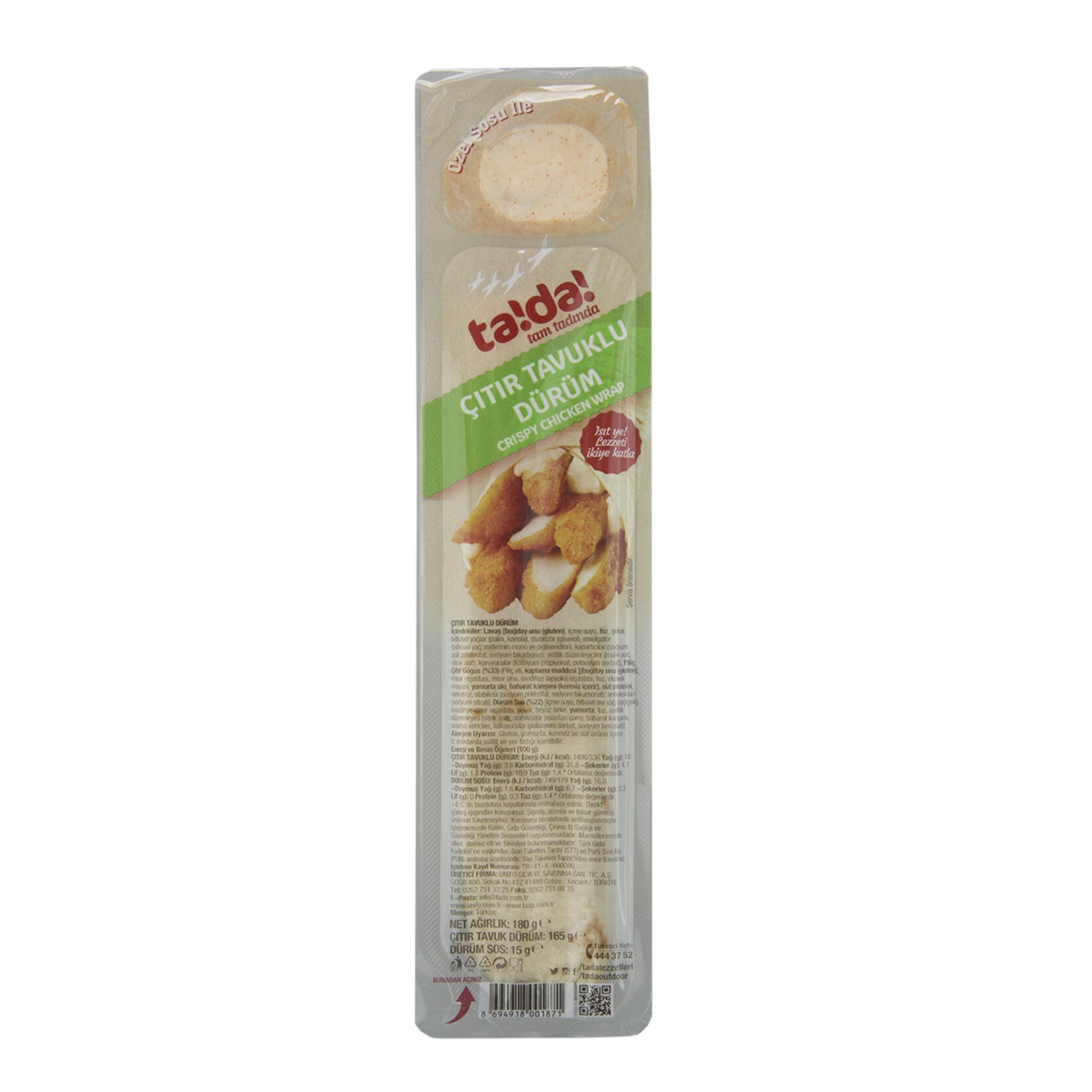 Tada Crispy Chicken Wrap (Çıtır Tavuklu Dürüm) 180 G