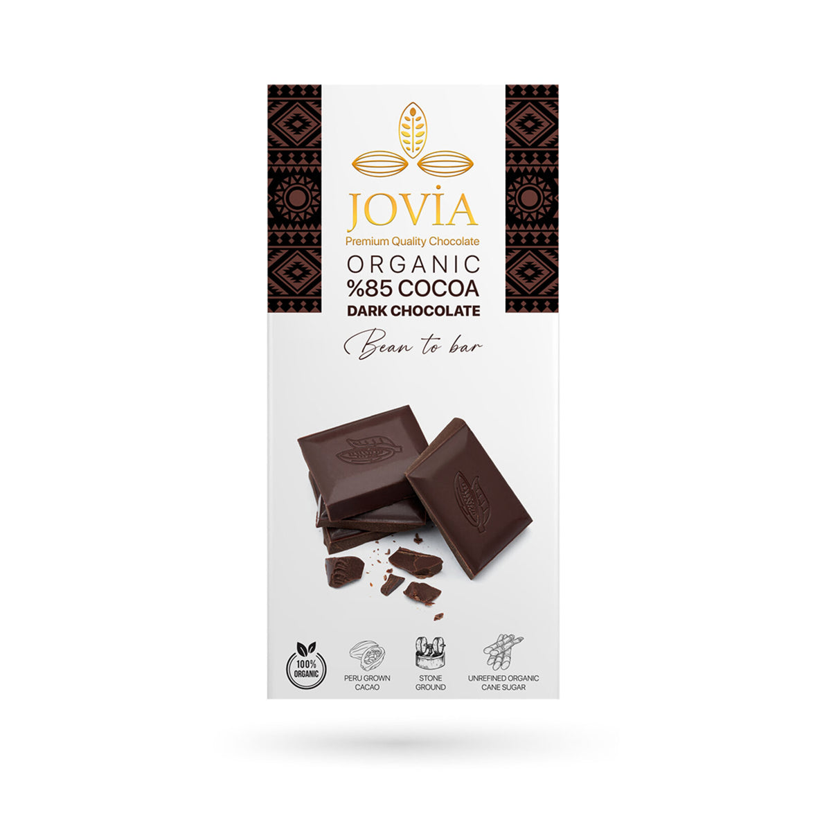 Jovia Organic 85% Cocoa Dark Chocolate (Organıc %85 Cocoa Dark Çikolata) 85 G