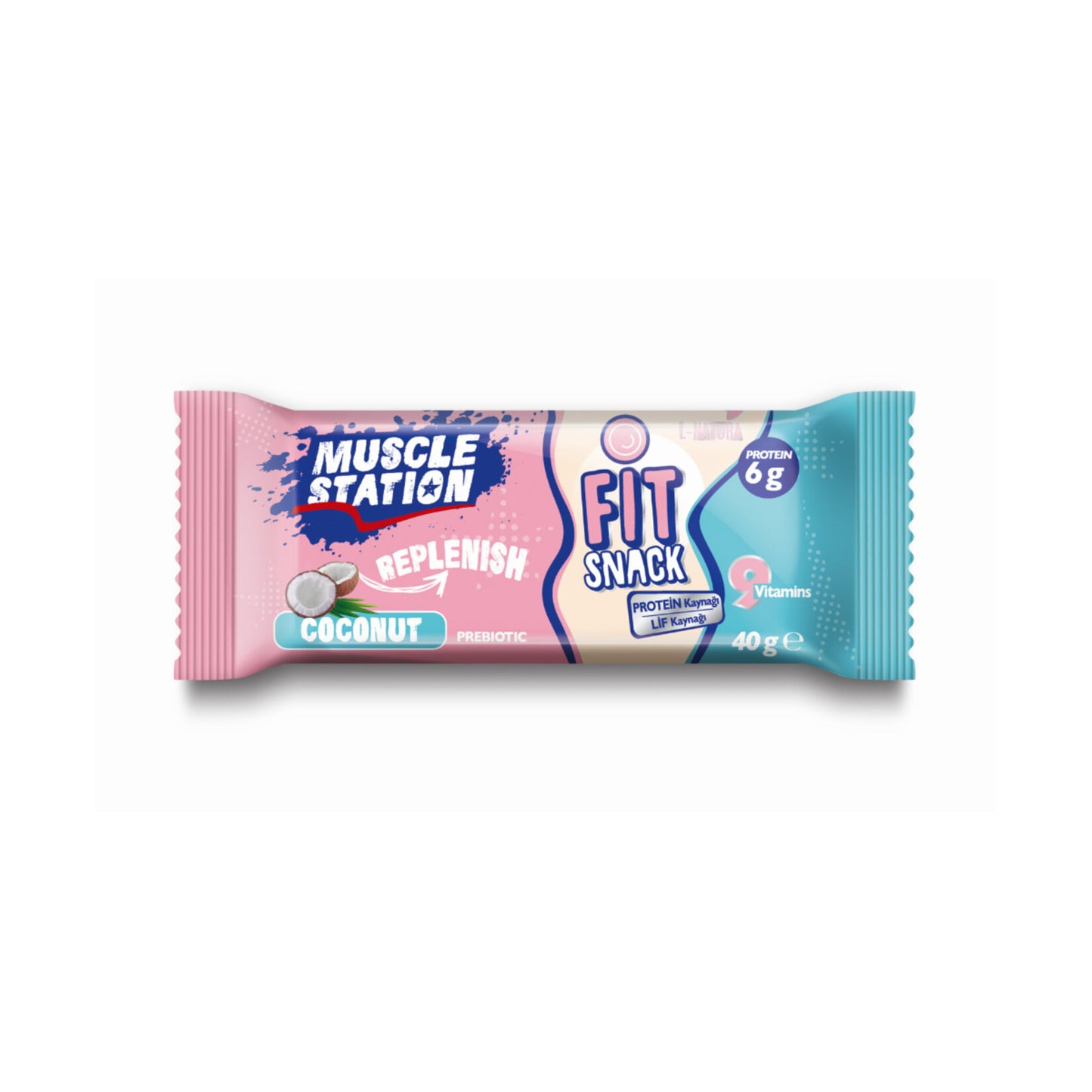 Muscle Station Hindistan Cevizli Vitaminli Bar 40 G
