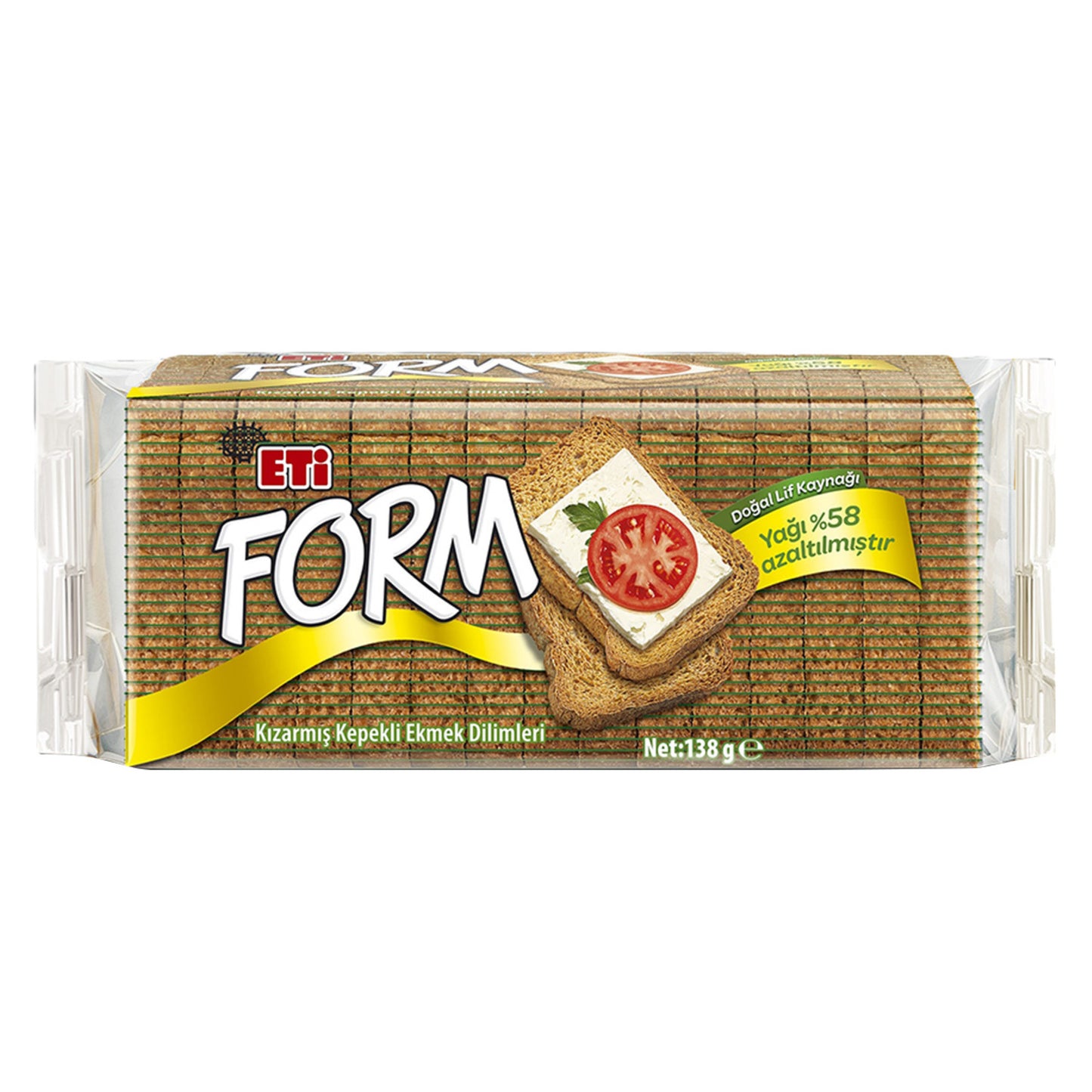 Eti Form Toasted Whole Wheat Bread Slices (Kızarmış Kepekli Ekmek Dilimleri) 138g