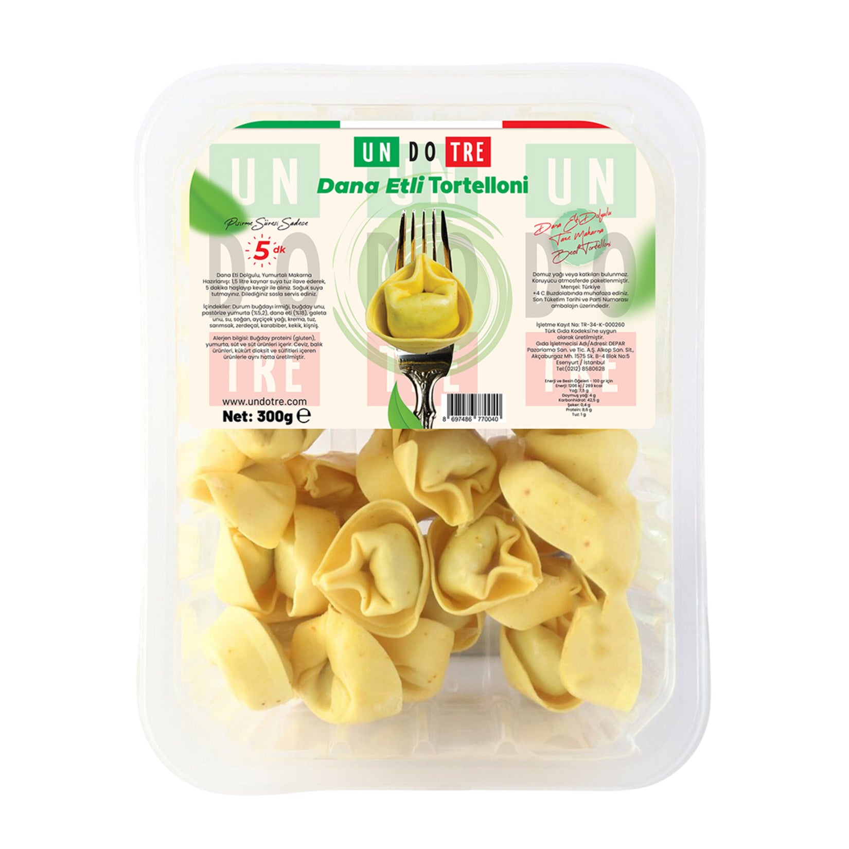 Un Do Tre Dana Etli Tortellini 300 G