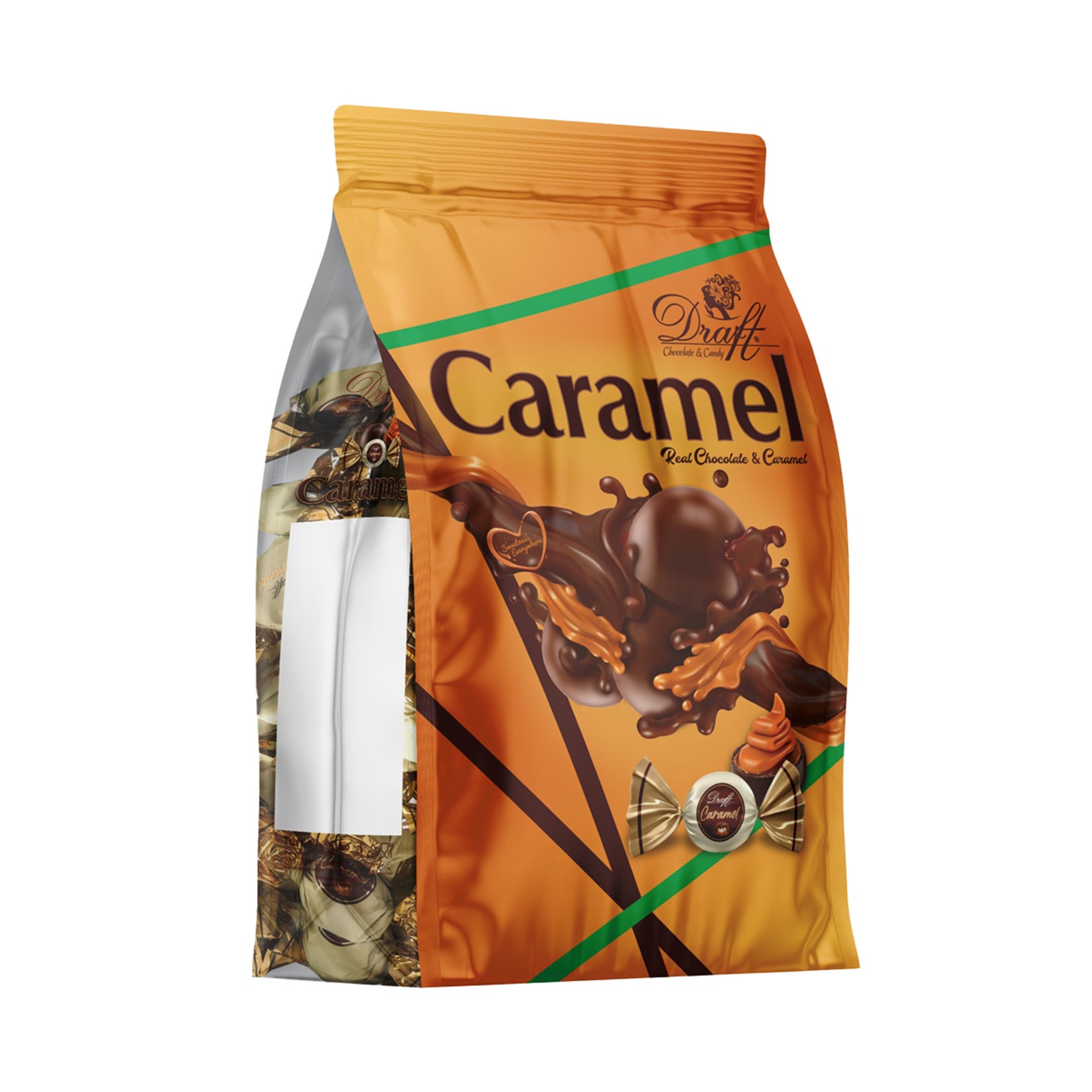 Draft Caramel Milk Chocolate Covered Caramel (Sütlü Çikolata Kaplı Karamel) 400 G