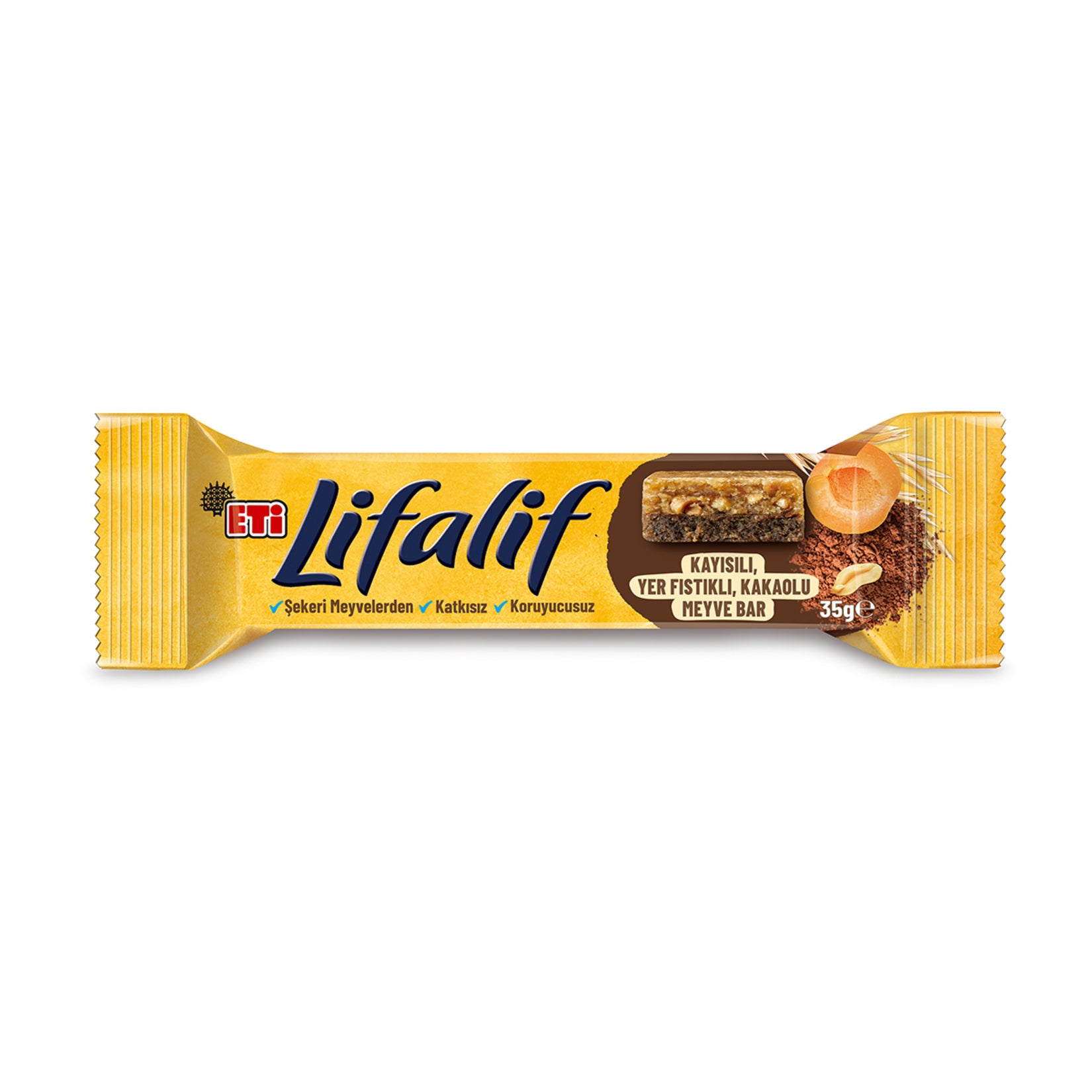 Eti Lifalif Fruit Bar with Peanut and Apricot (Meyve Bar Yer Fıstık Kayısılı) 35 G