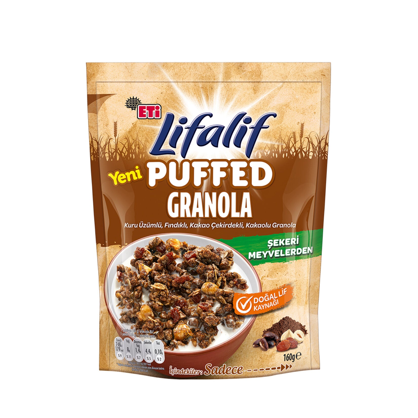Eti Lifalif Puffed Granola Kakao 160G