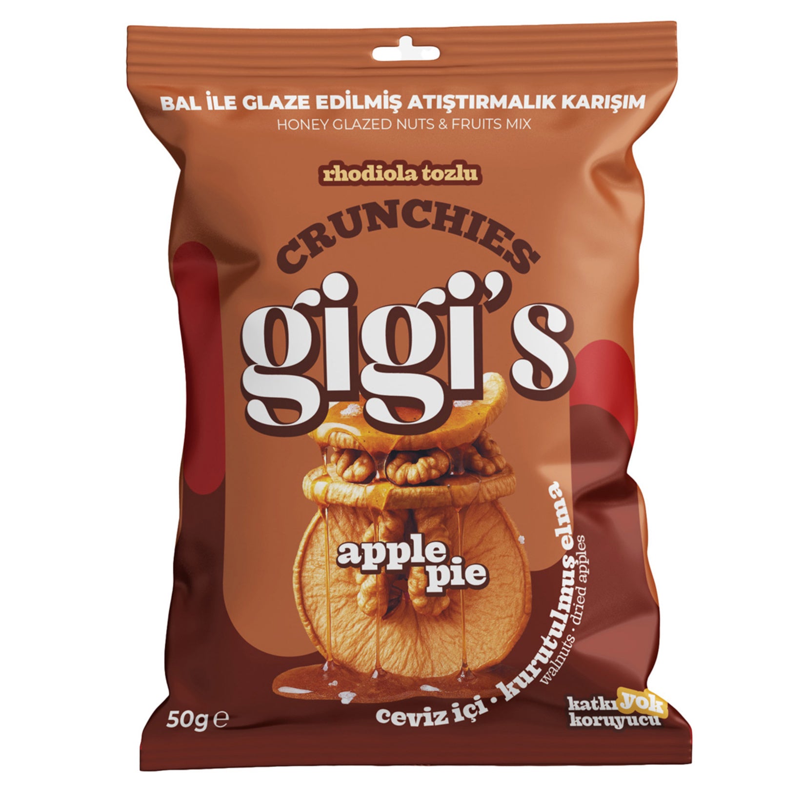 Gigi's Walnut (Ceviz İçi) Dried Apple Snack 50 G
