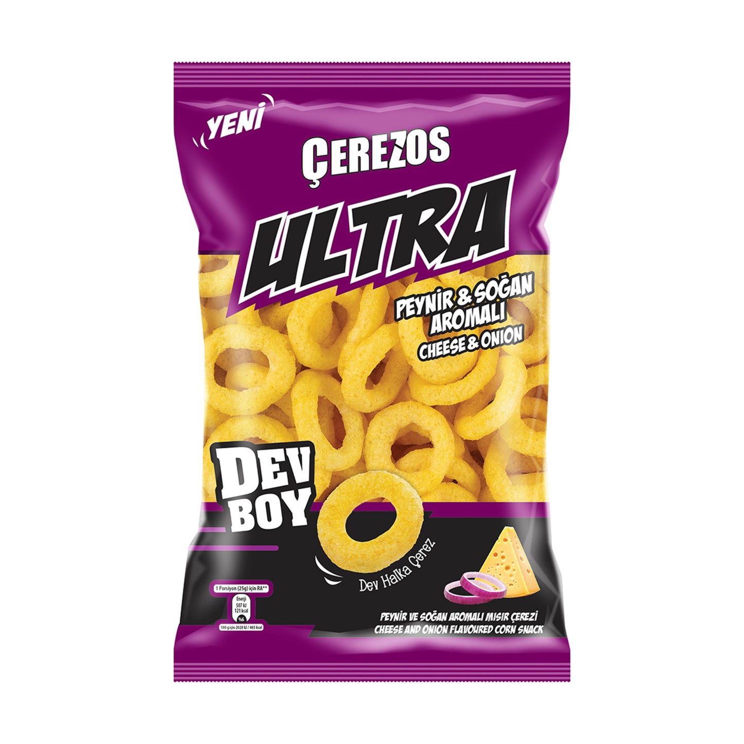 Çerezos Ultra Giant Cheese & Onion Flavored 150g