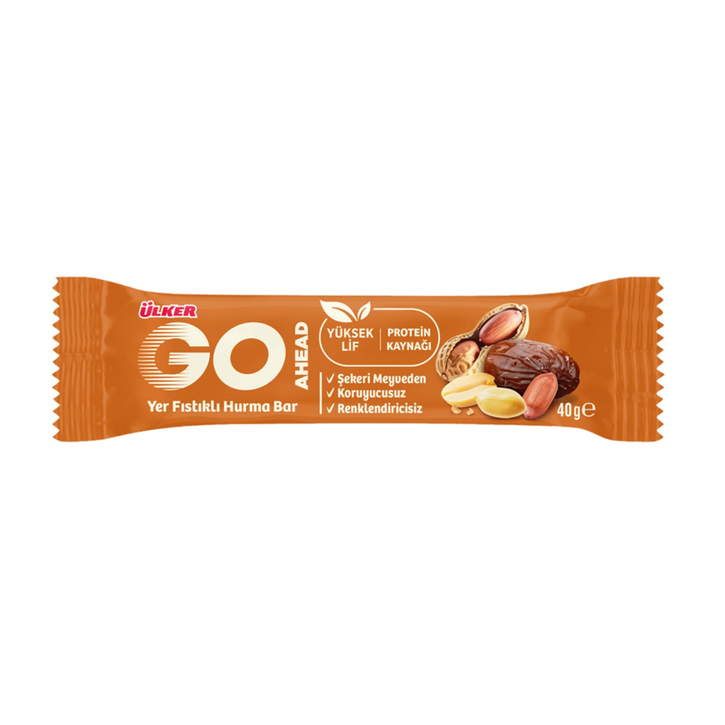 Ülker Go Ahead Peanut Date Bar (Yer Fıstıklı Hurma Bar) 40g