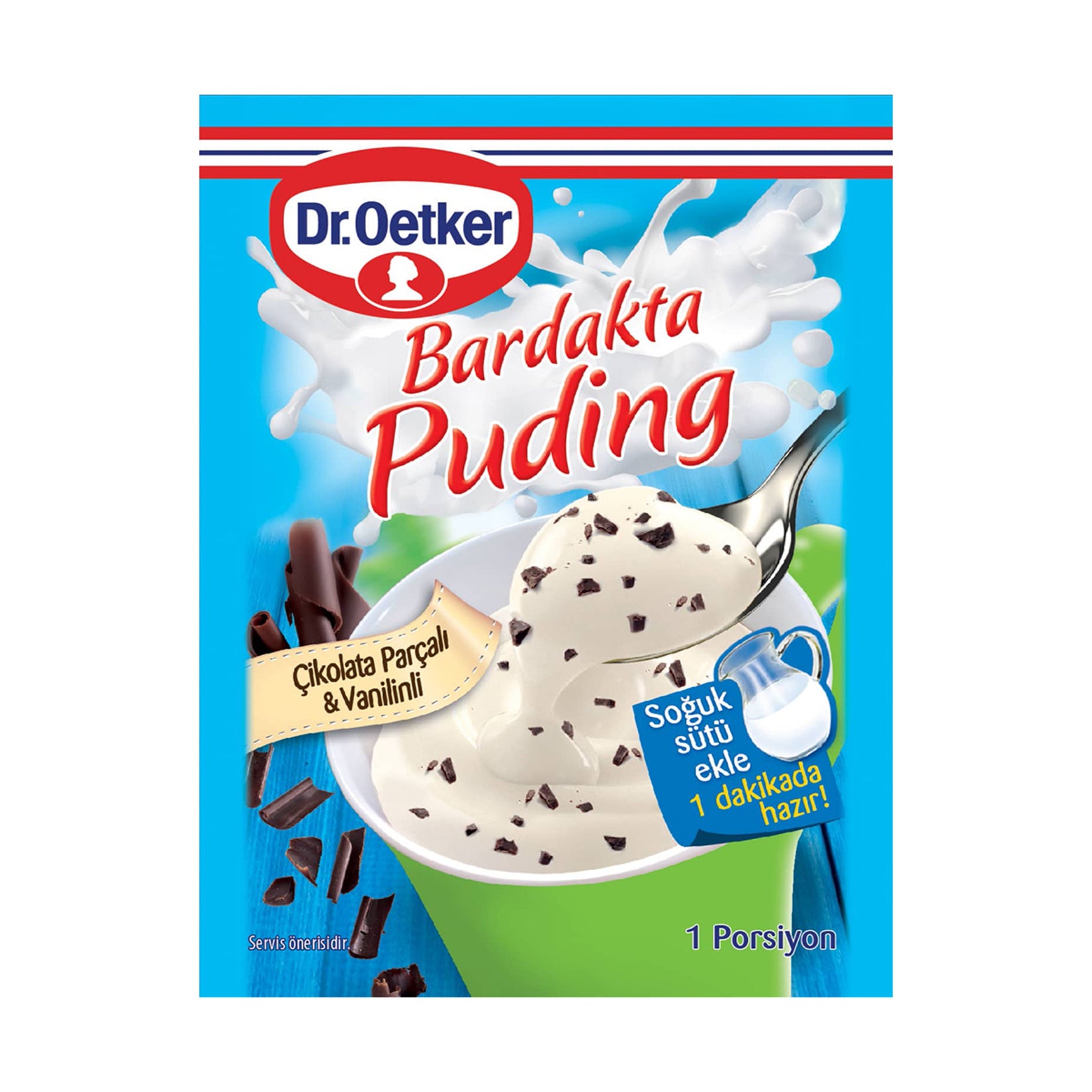 Dr.Oetker Chocolate Chip Vanilla Pudding (Bardakta Puding Çikolata Parçalı Vanilin) 32g