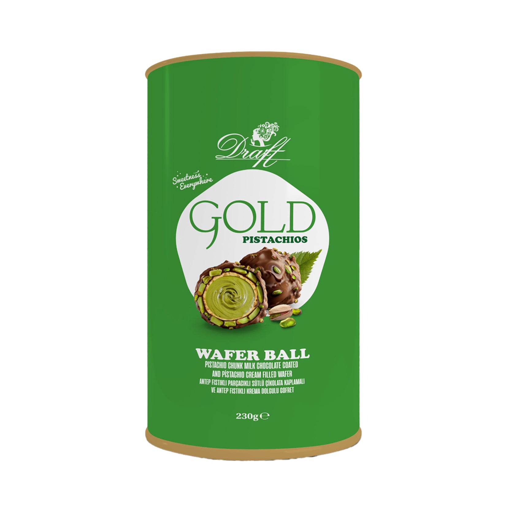 Draft Gold Pistachio Wafer 220g