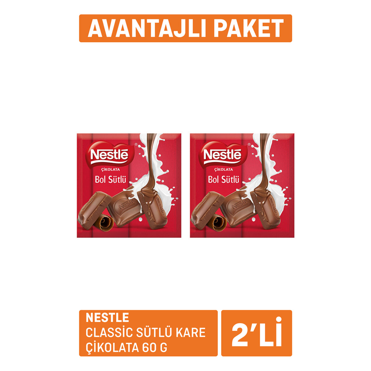 Nestle Classic Milk Chocolate Bar 2 x 60 G