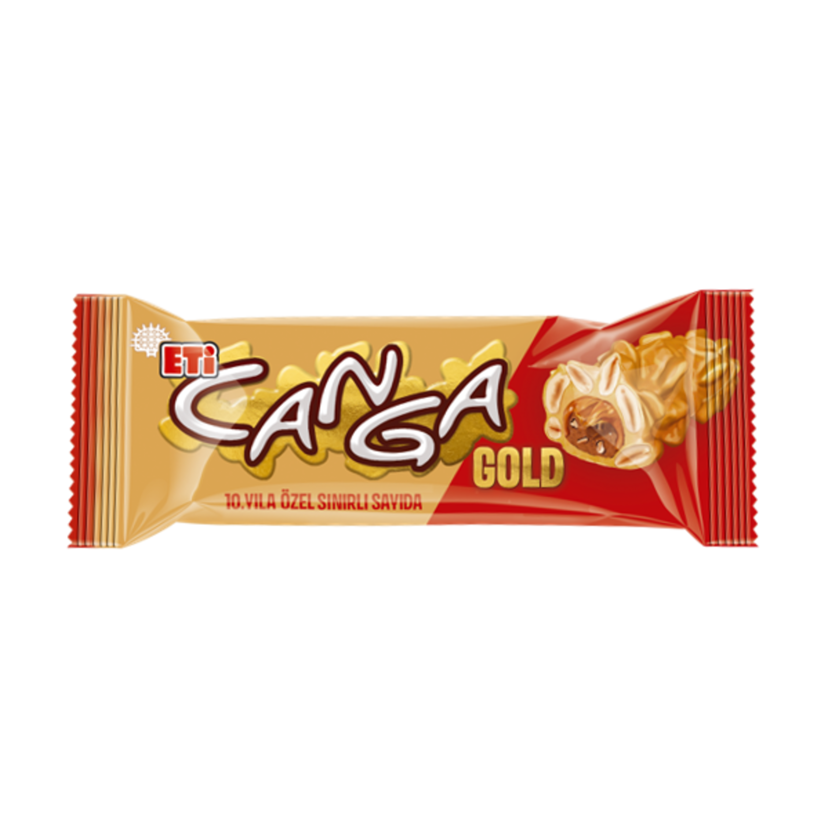 Eti Canga Gold Caramel Peanut Nougat Bar (Nuga Bar) 45 G