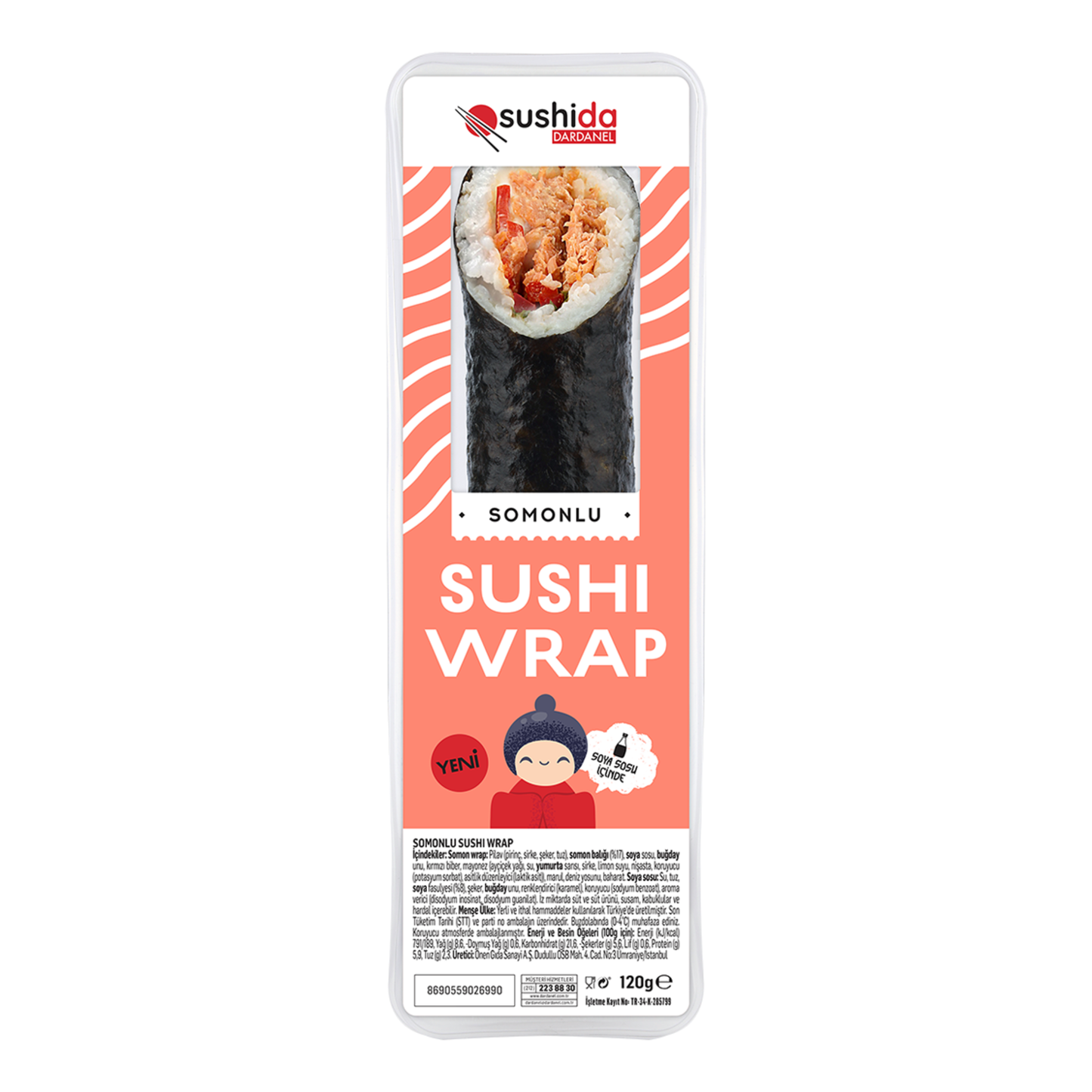 Dardanel Sushida Salmon Wrap (Somon Wrap) 120 G