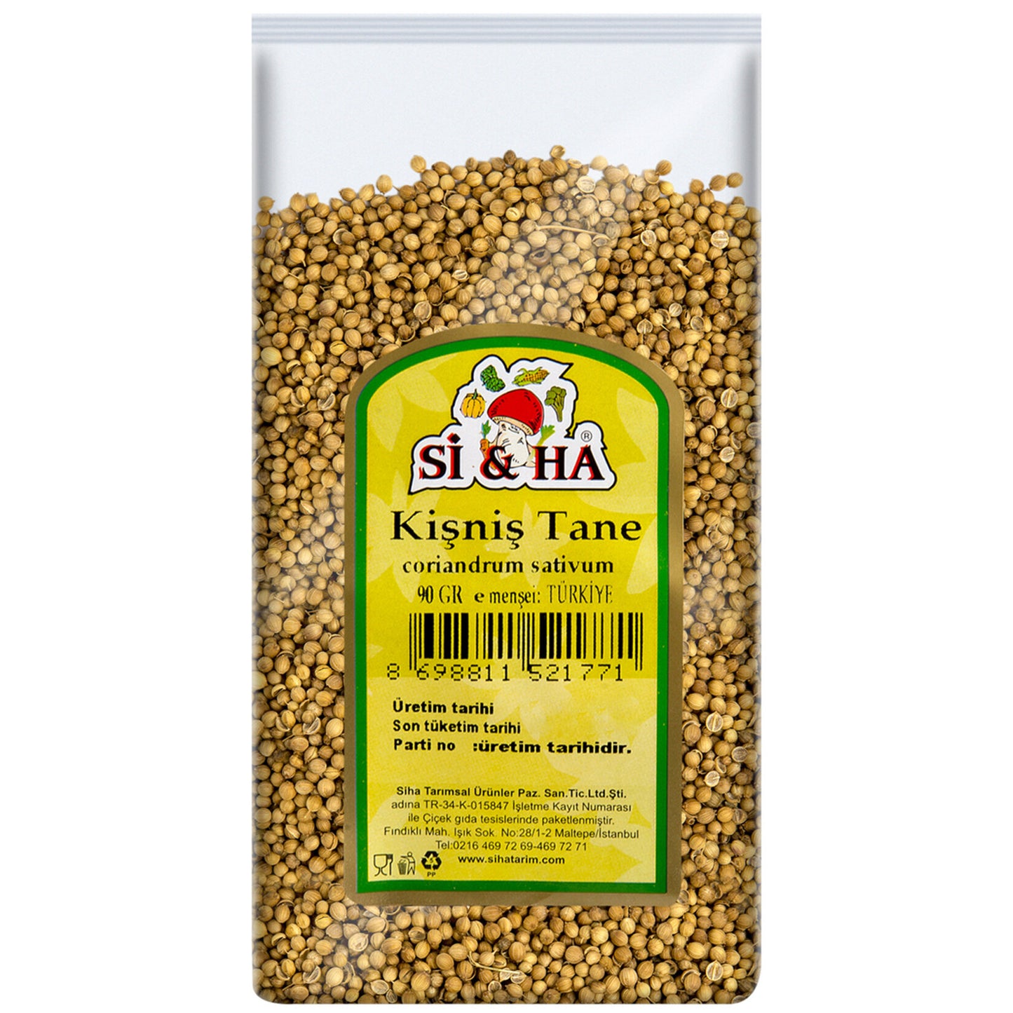 Si&Ha Coriander Seeds (Tane Kişniş) 90 G