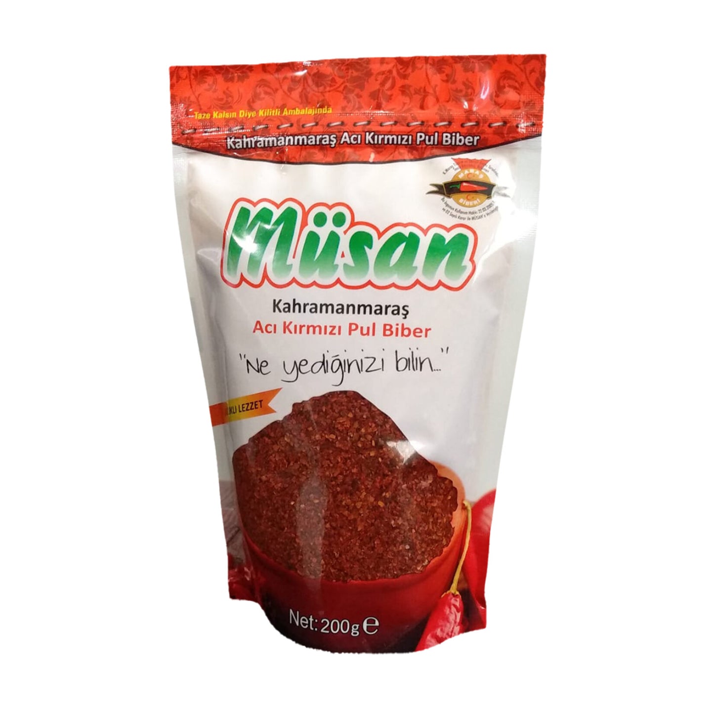 Müsan Kahramanmaraş Hot Red Pepper Flakes (Pul Biber) 200 G