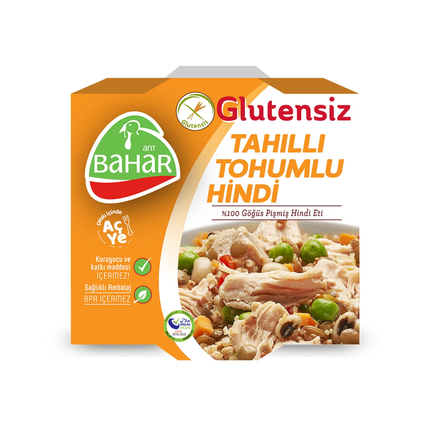 Ant Bahar Glutensiz Tahıllı Tohumlu Hindi Konserve 185 G