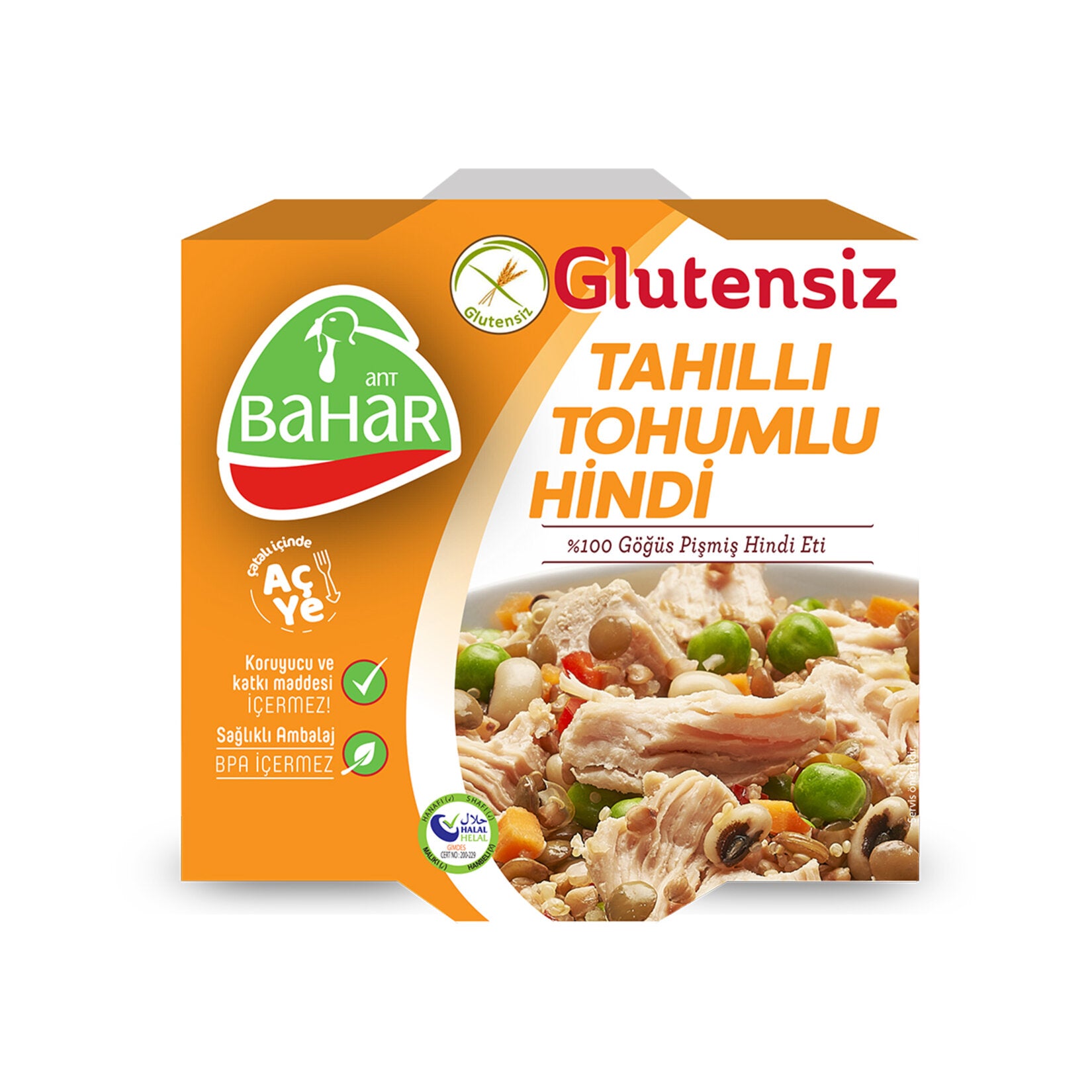 Ant Bahar Glutensiz Tahıllı Tohumlu Hindi Konserve 185 G