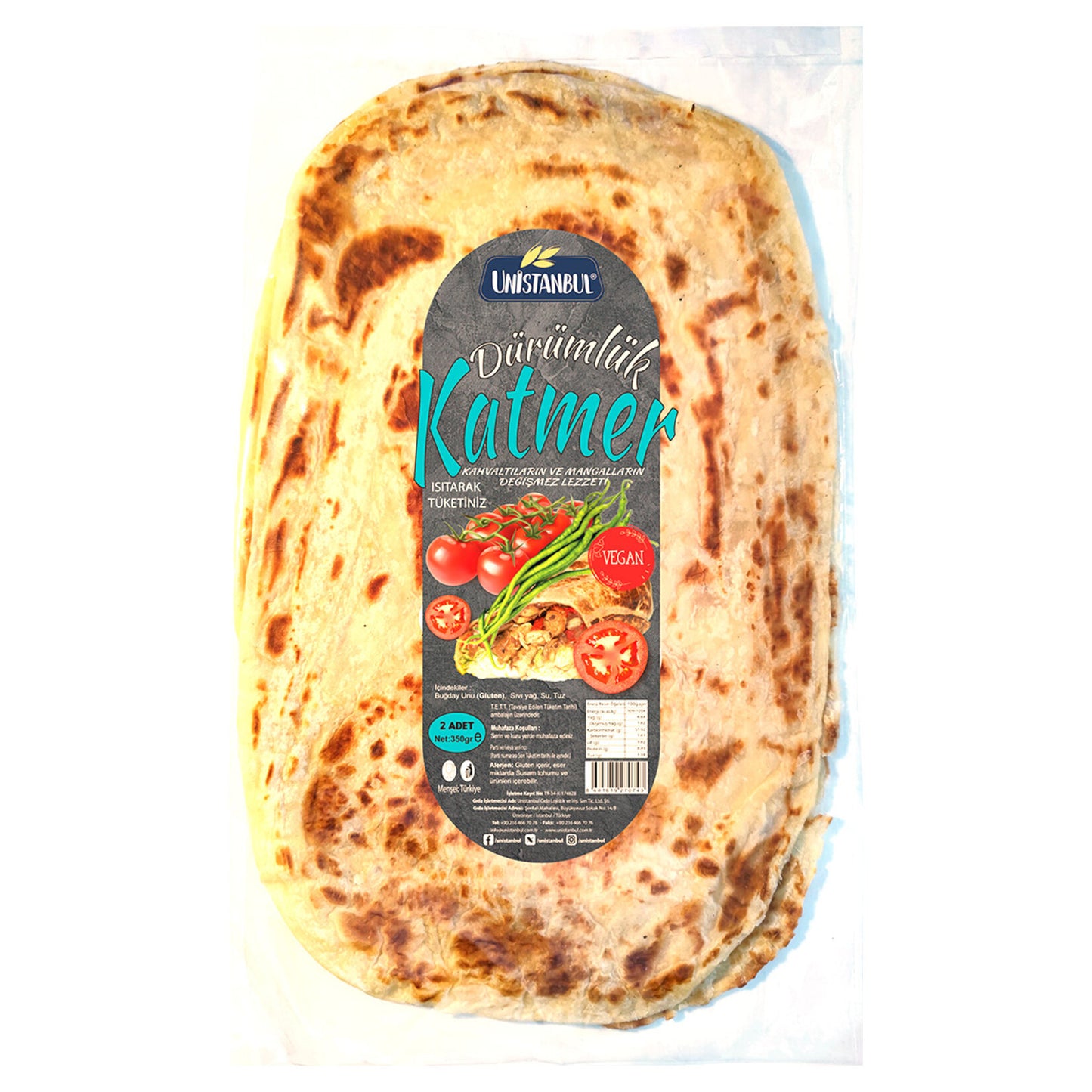 Unist Bakery Flatbread (Dürümlük Katmer) 2 Pieces 350 G
