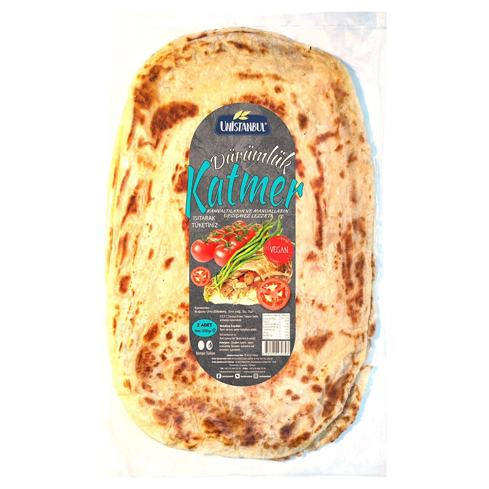 Unist Bakery Flatbread (Dürümlük Katmer) 2 Pieces 350 G